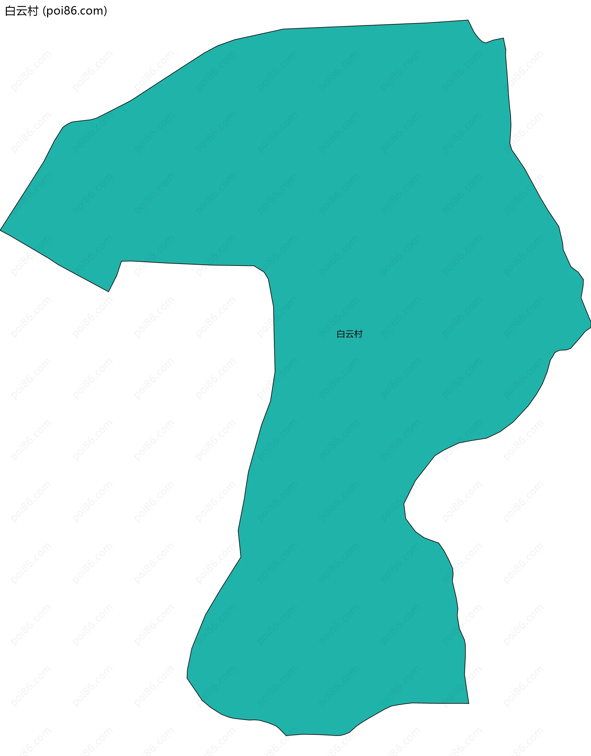 白云村边界地图