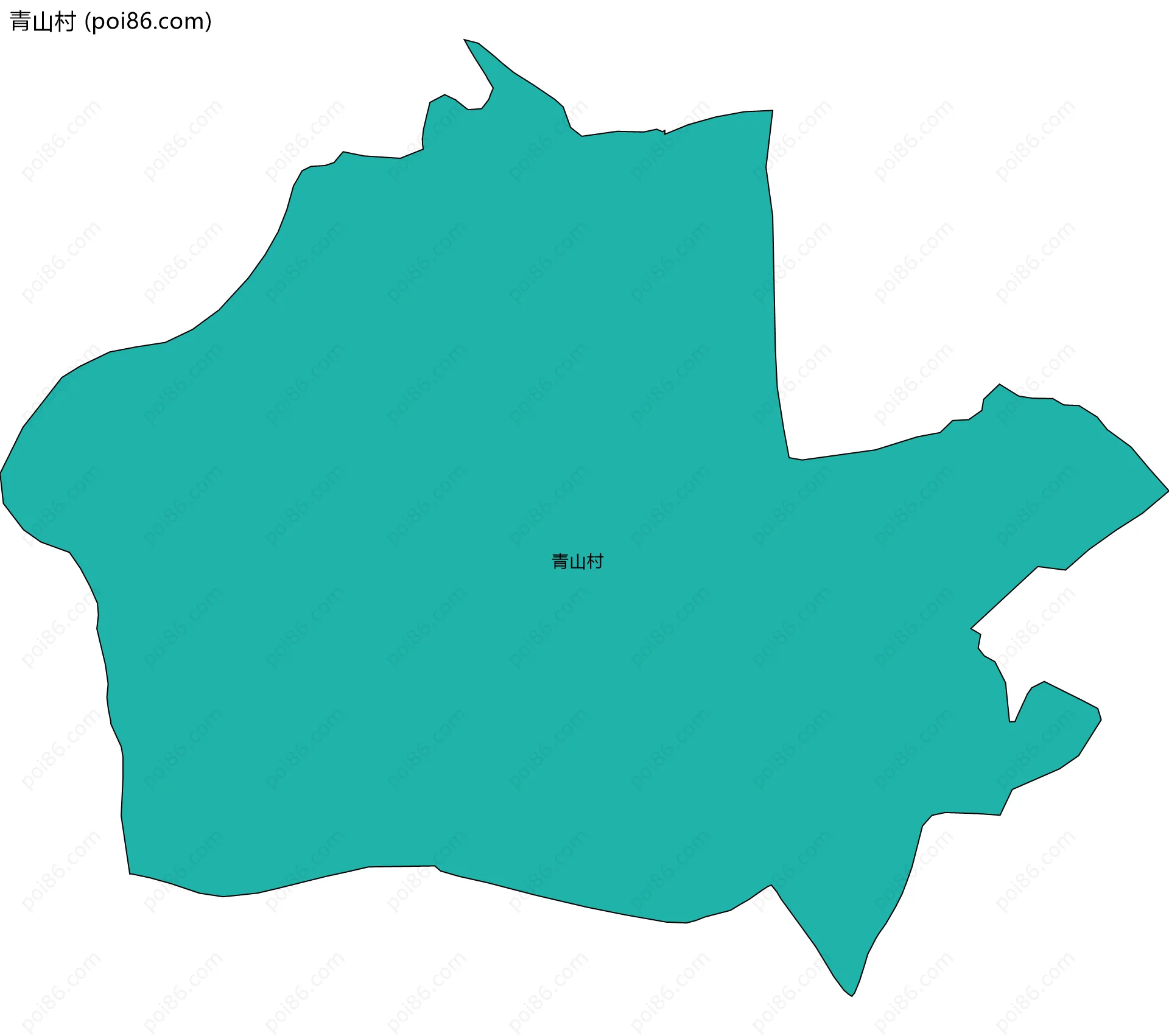 青山村边界地图