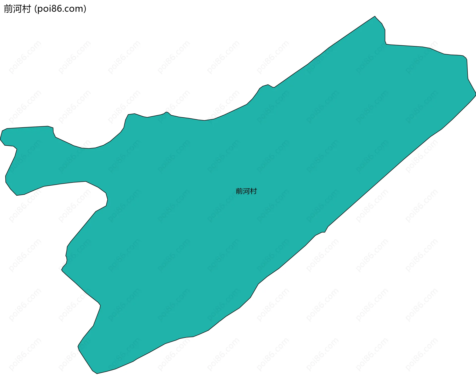 前河村边界地图