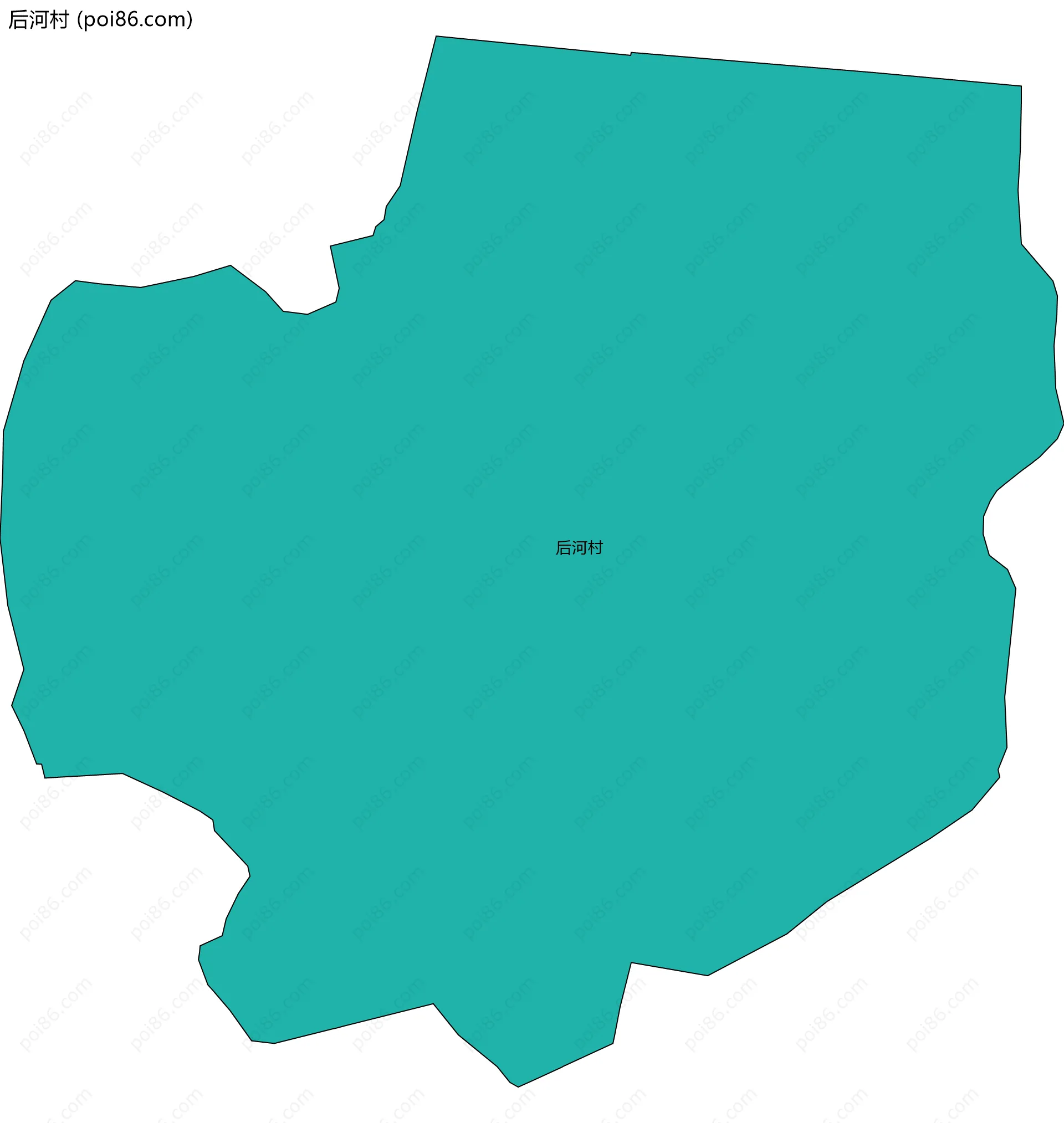 后河村边界地图