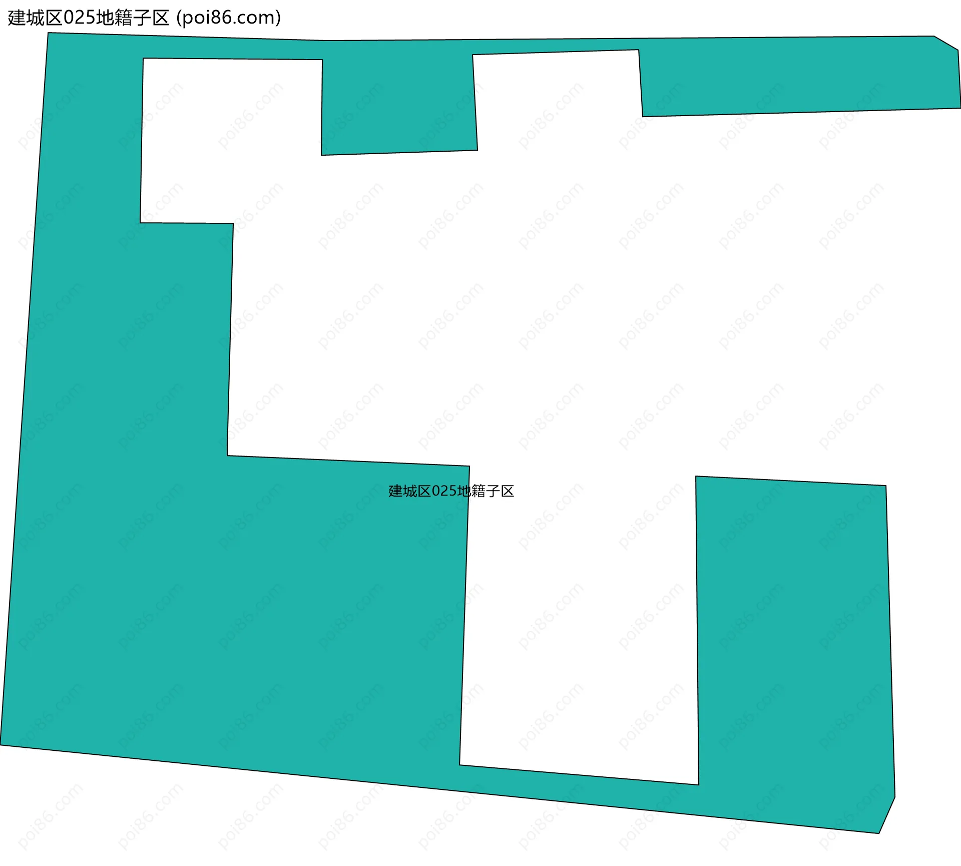建城区025地籍子区边界地图
