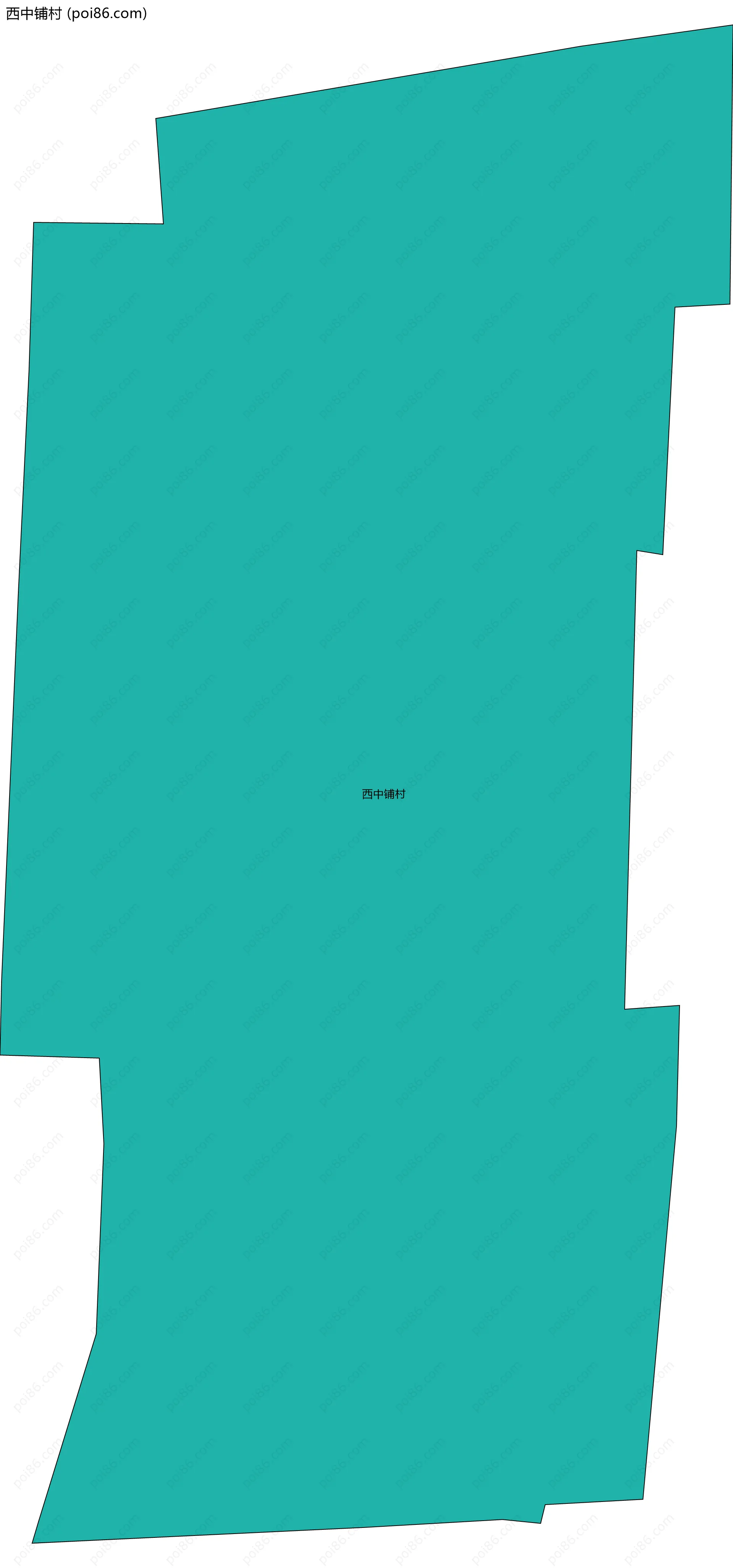 西中铺村边界地图