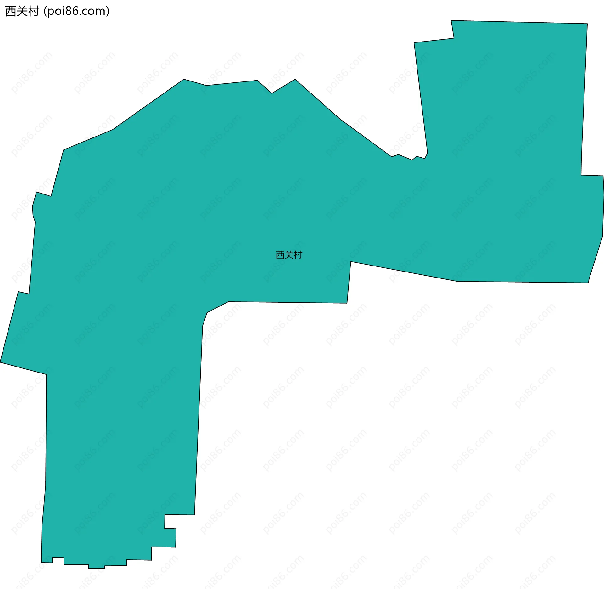 西关村边界地图