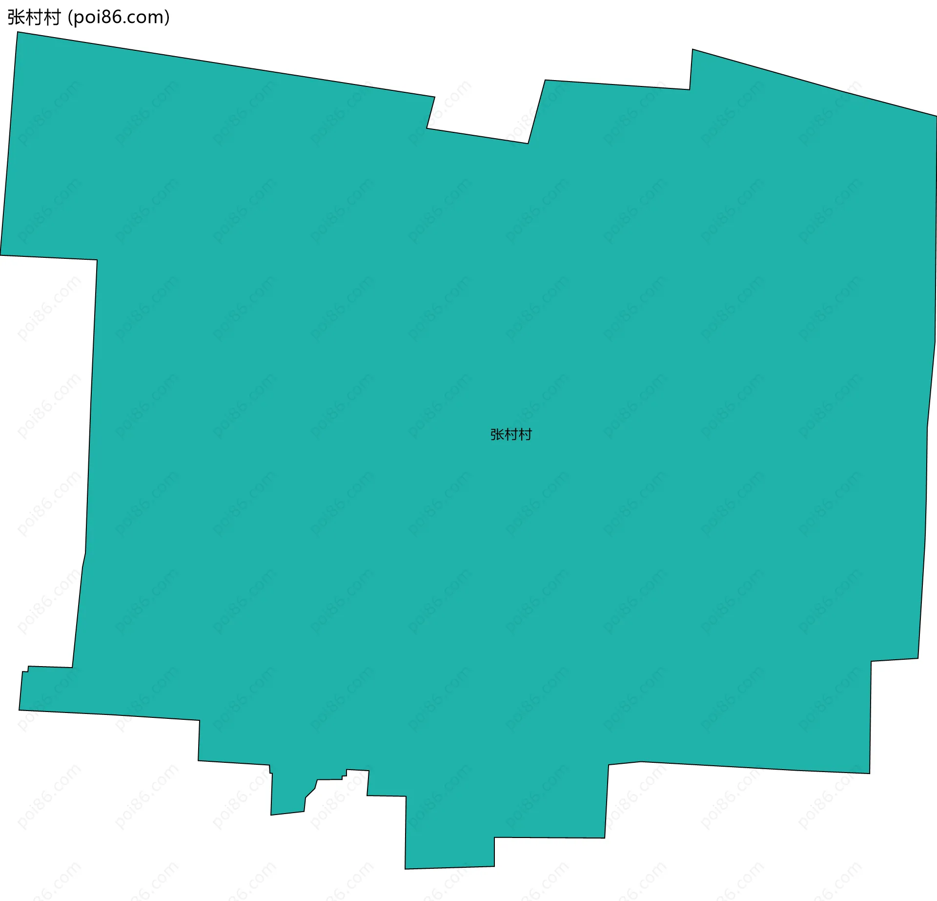 张村村边界地图