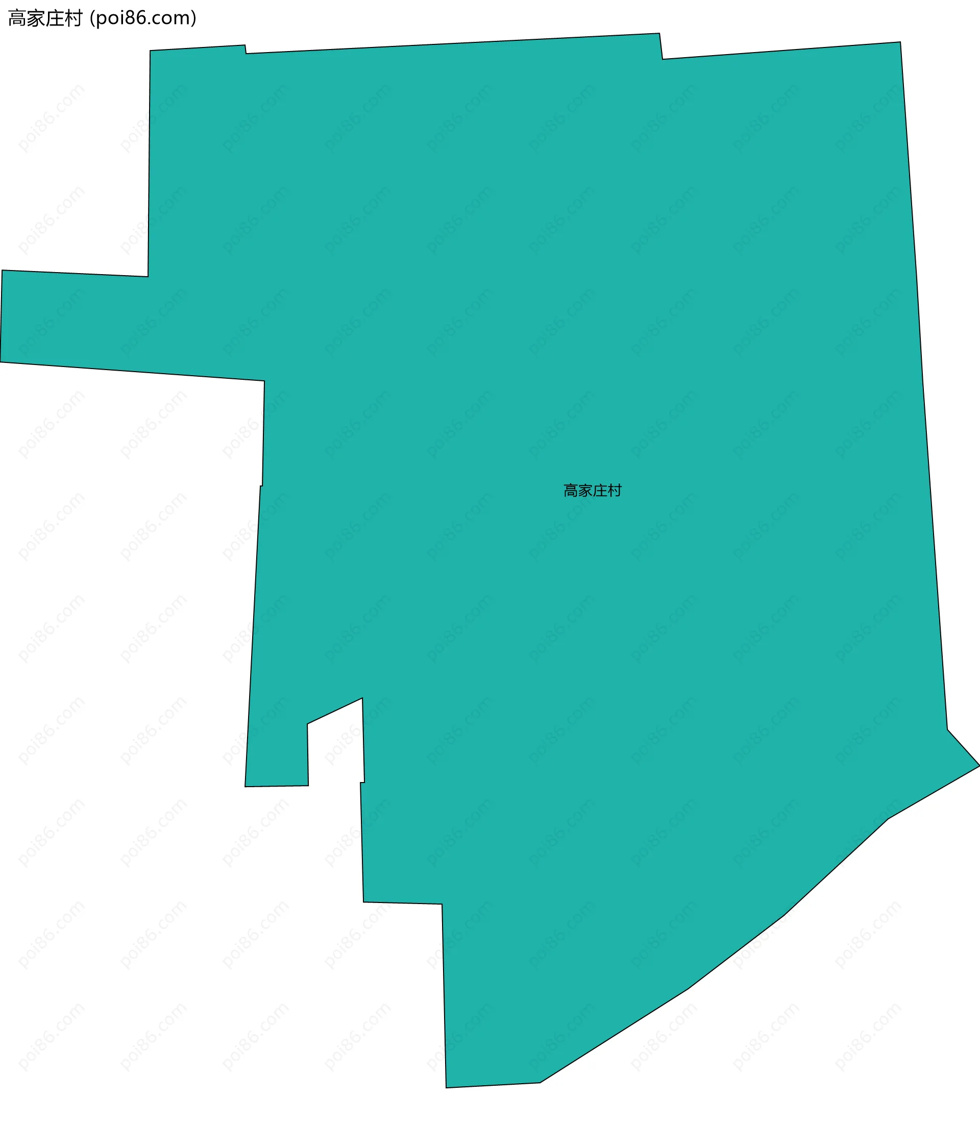 高家庄村边界地图