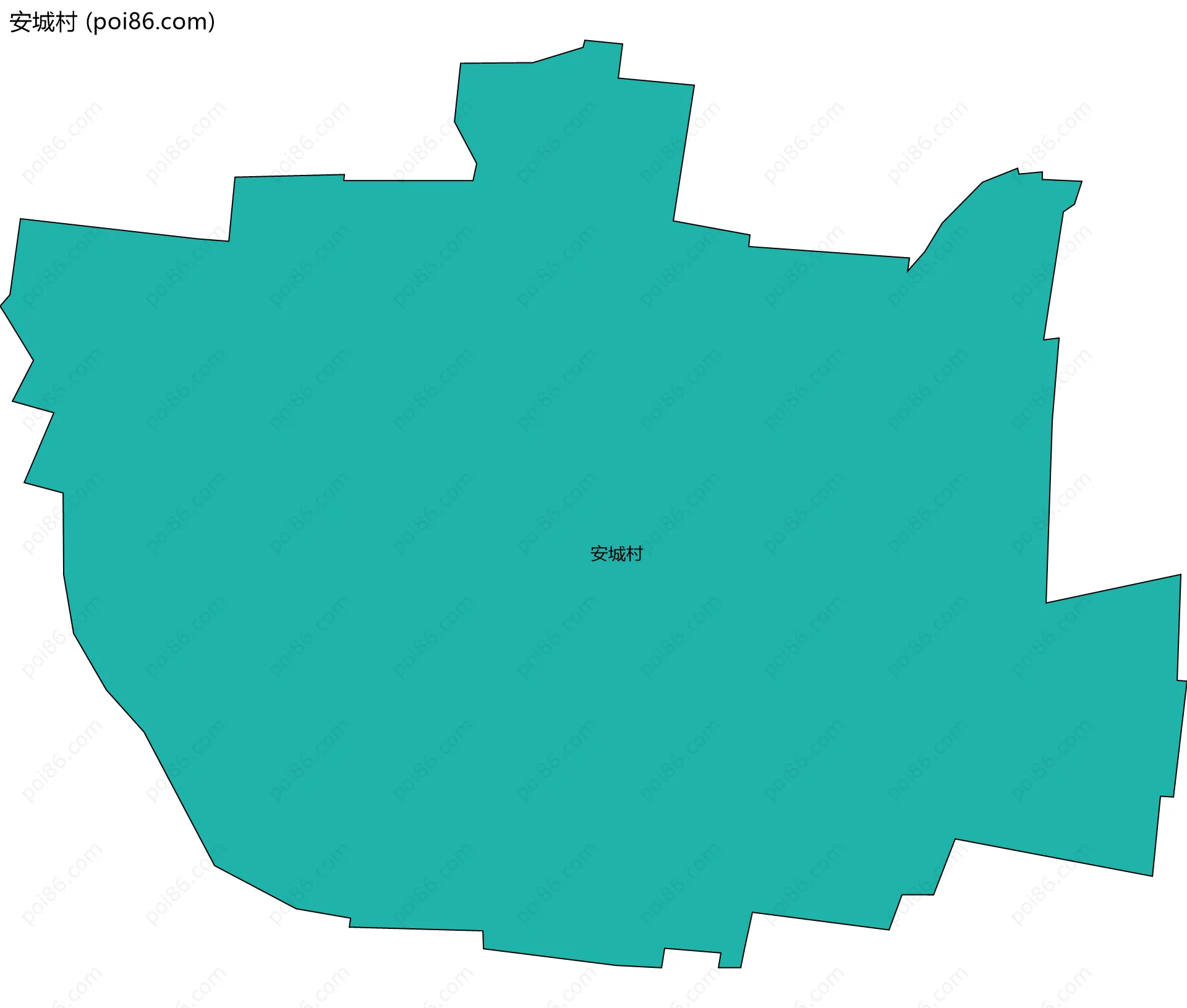 安城村边界地图