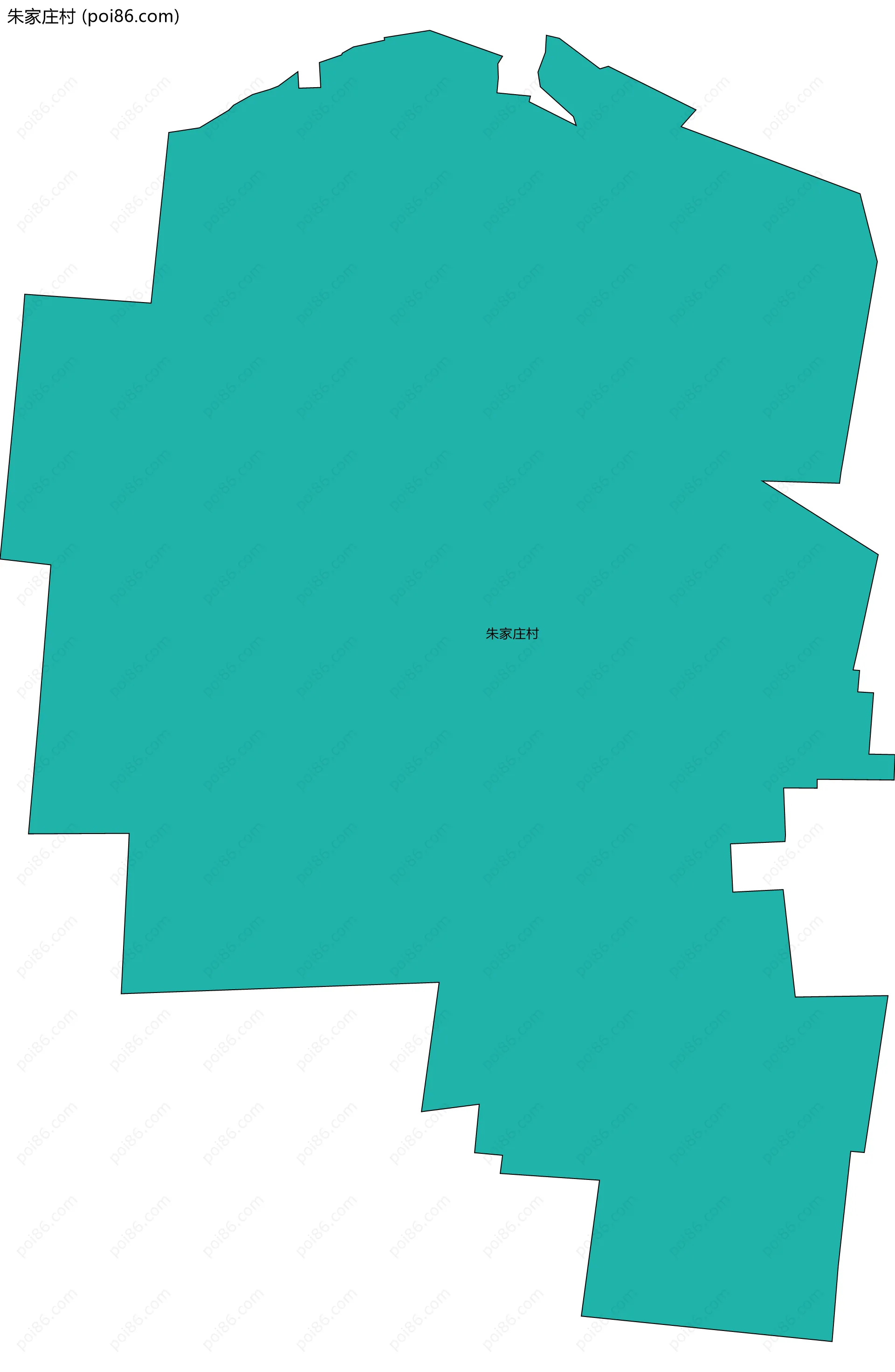 朱家庄村边界地图