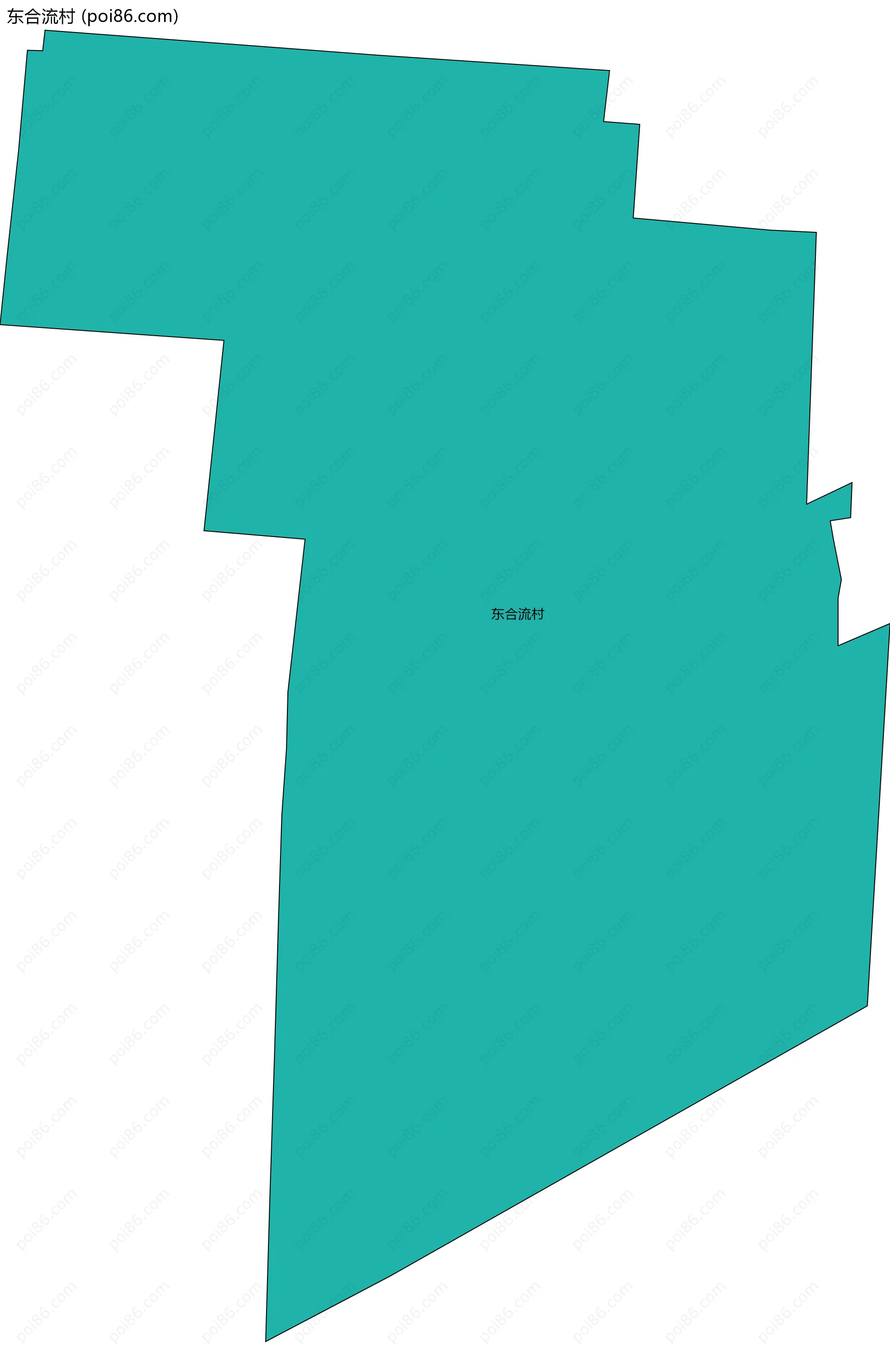 东合流村边界地图