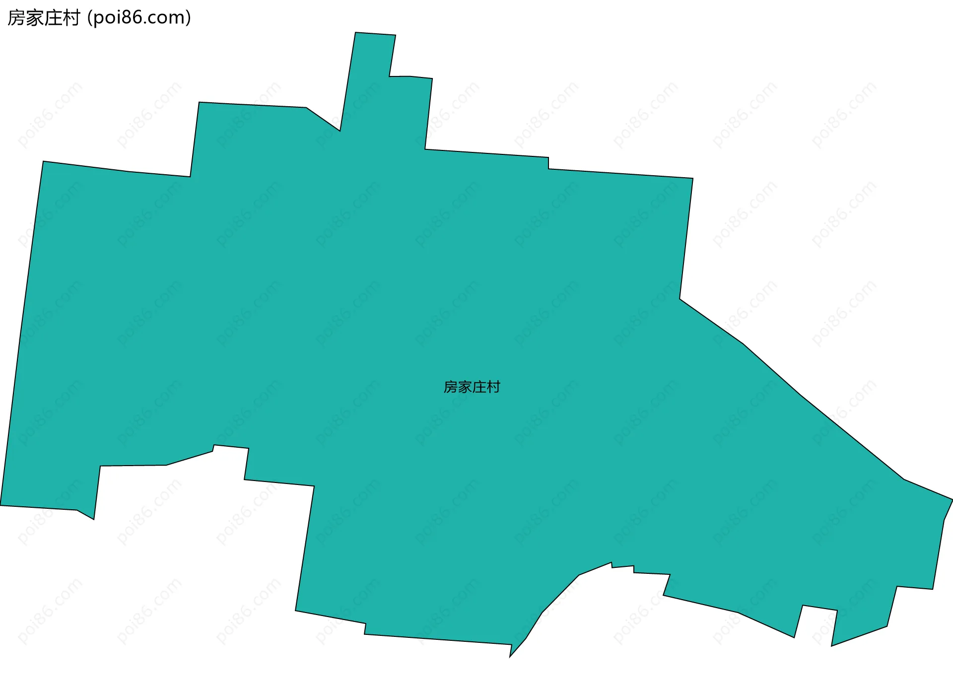 房家庄村边界地图