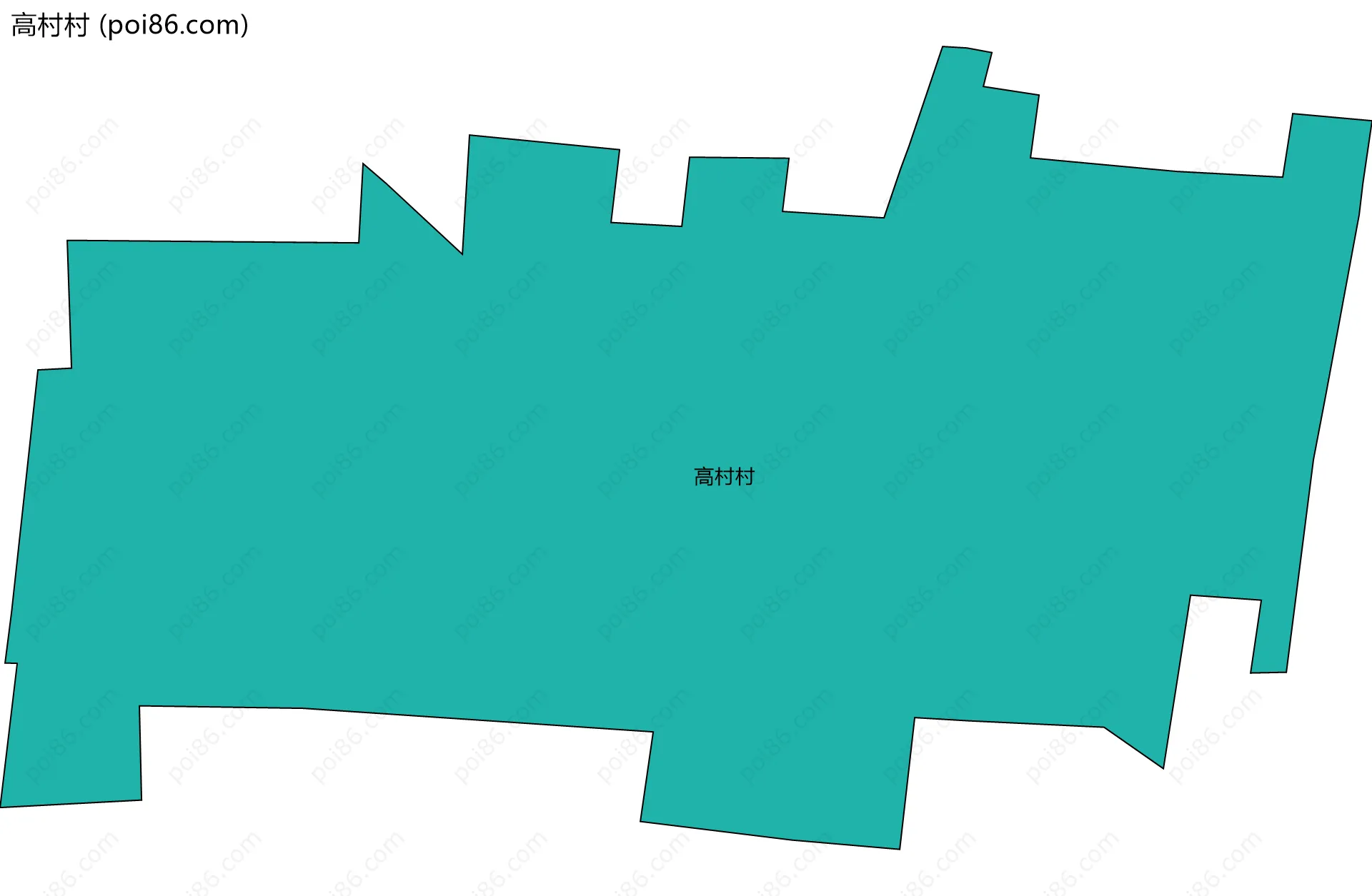 高村村边界地图