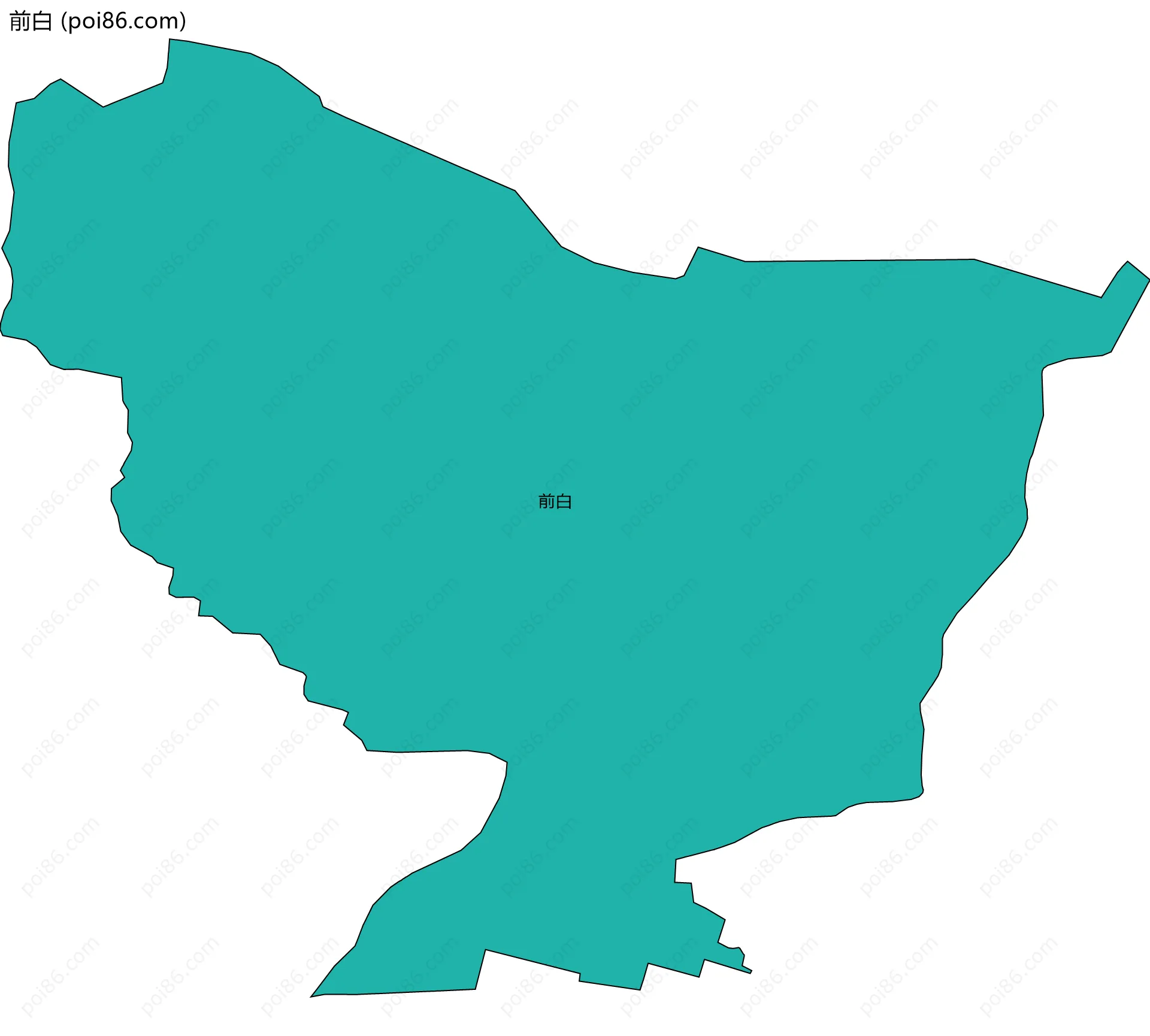 前白边界地图
