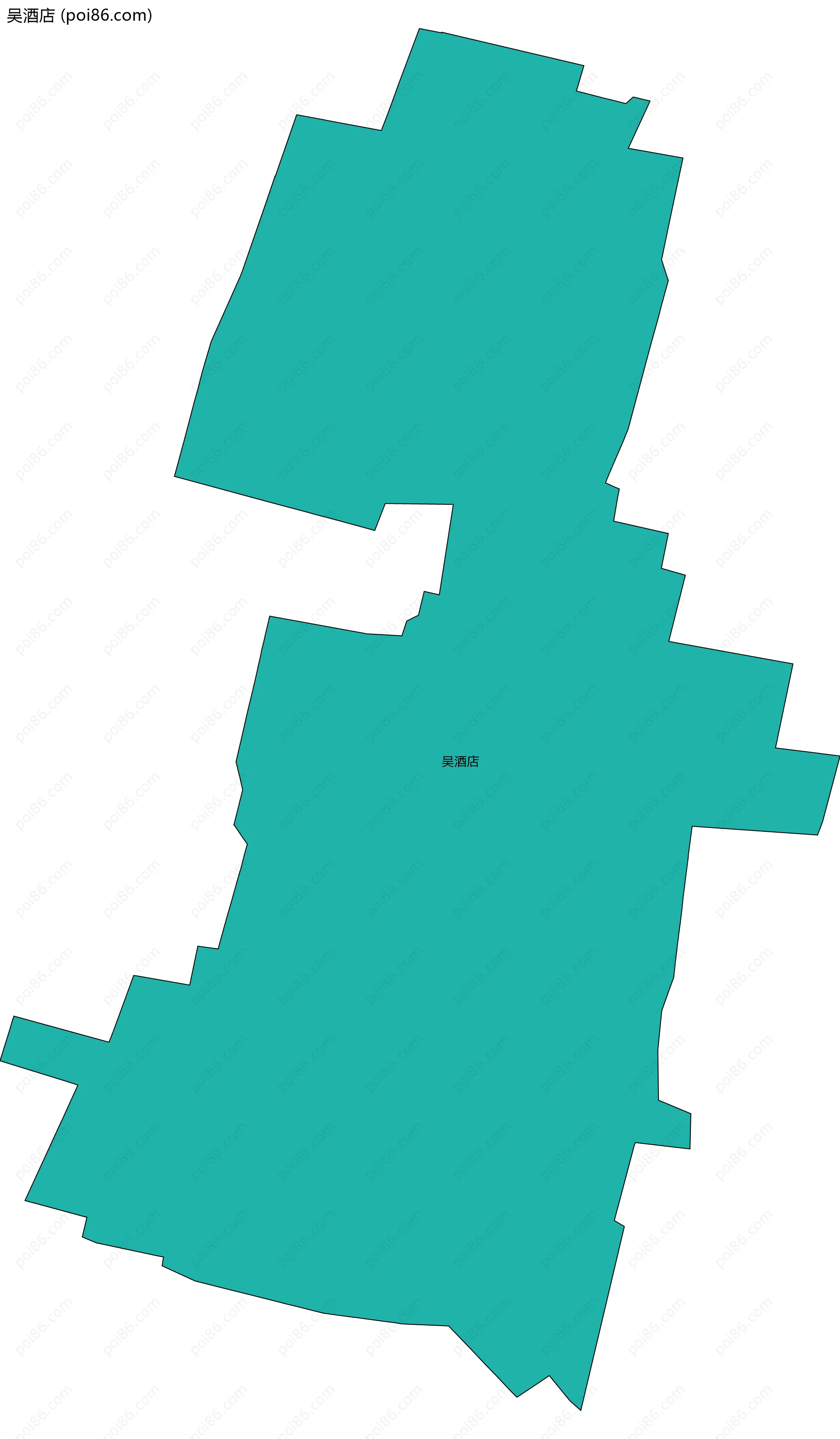 吴酒店边界地图
