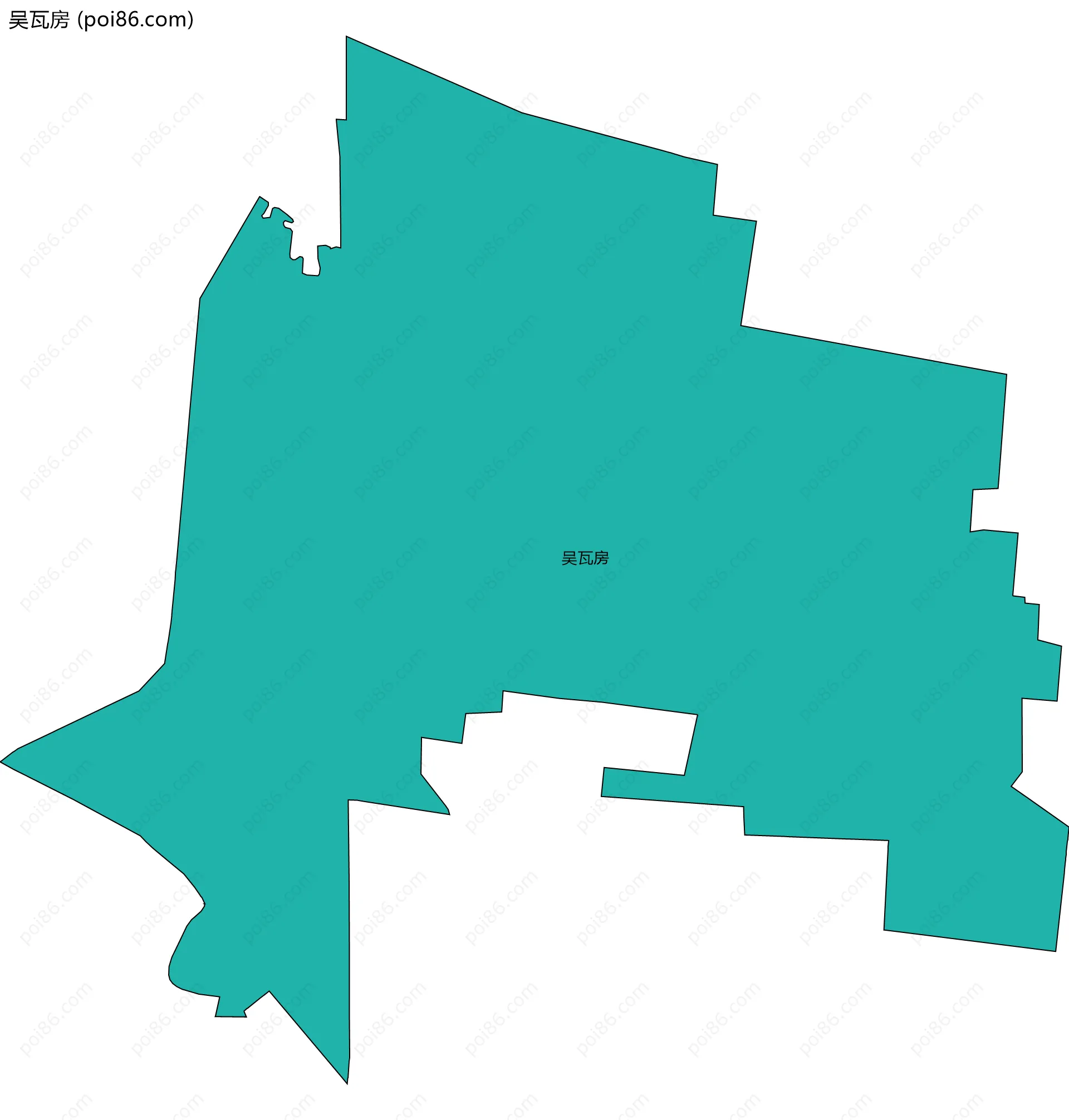 吴瓦房边界地图