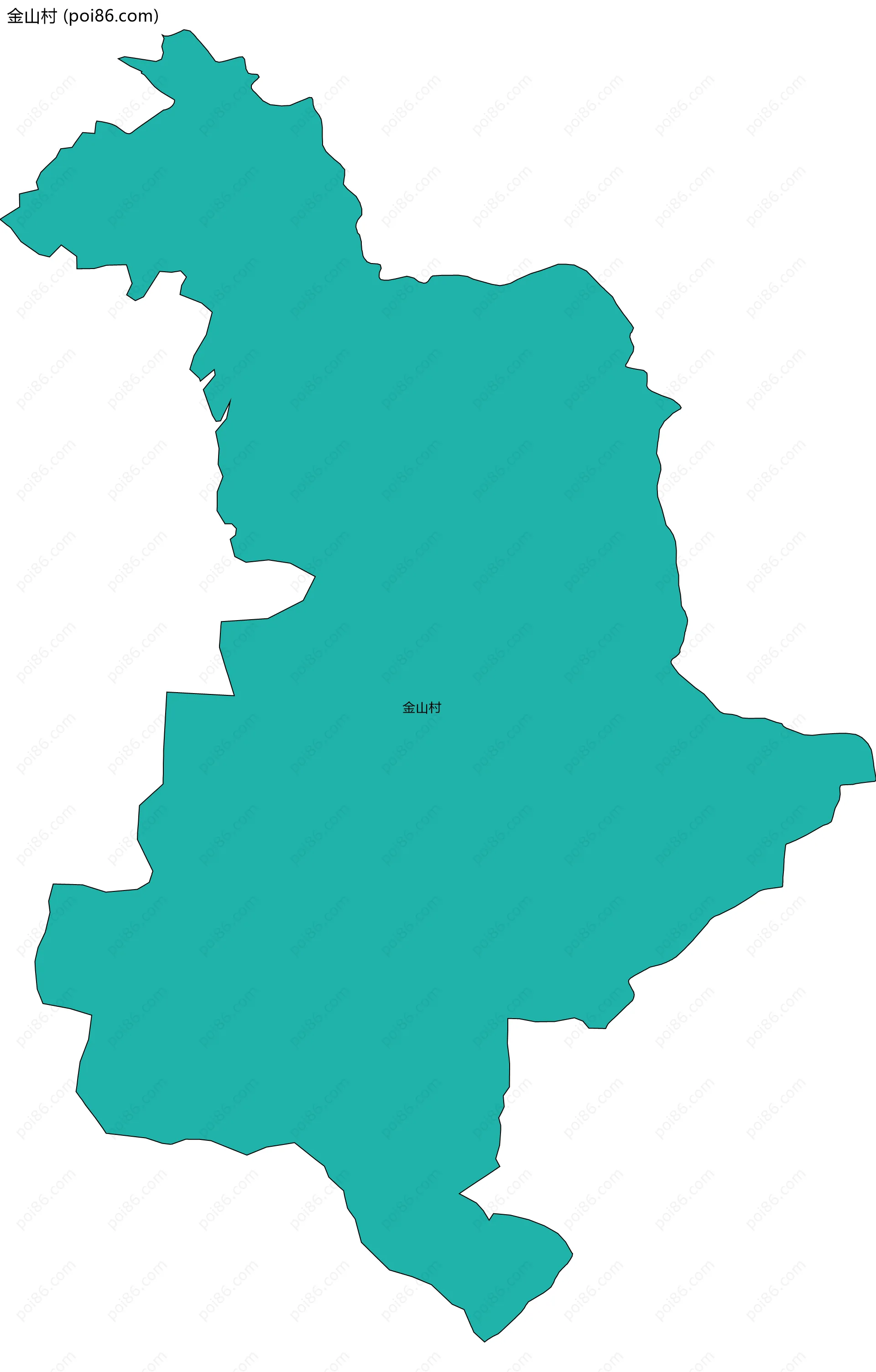 金山村边界地图