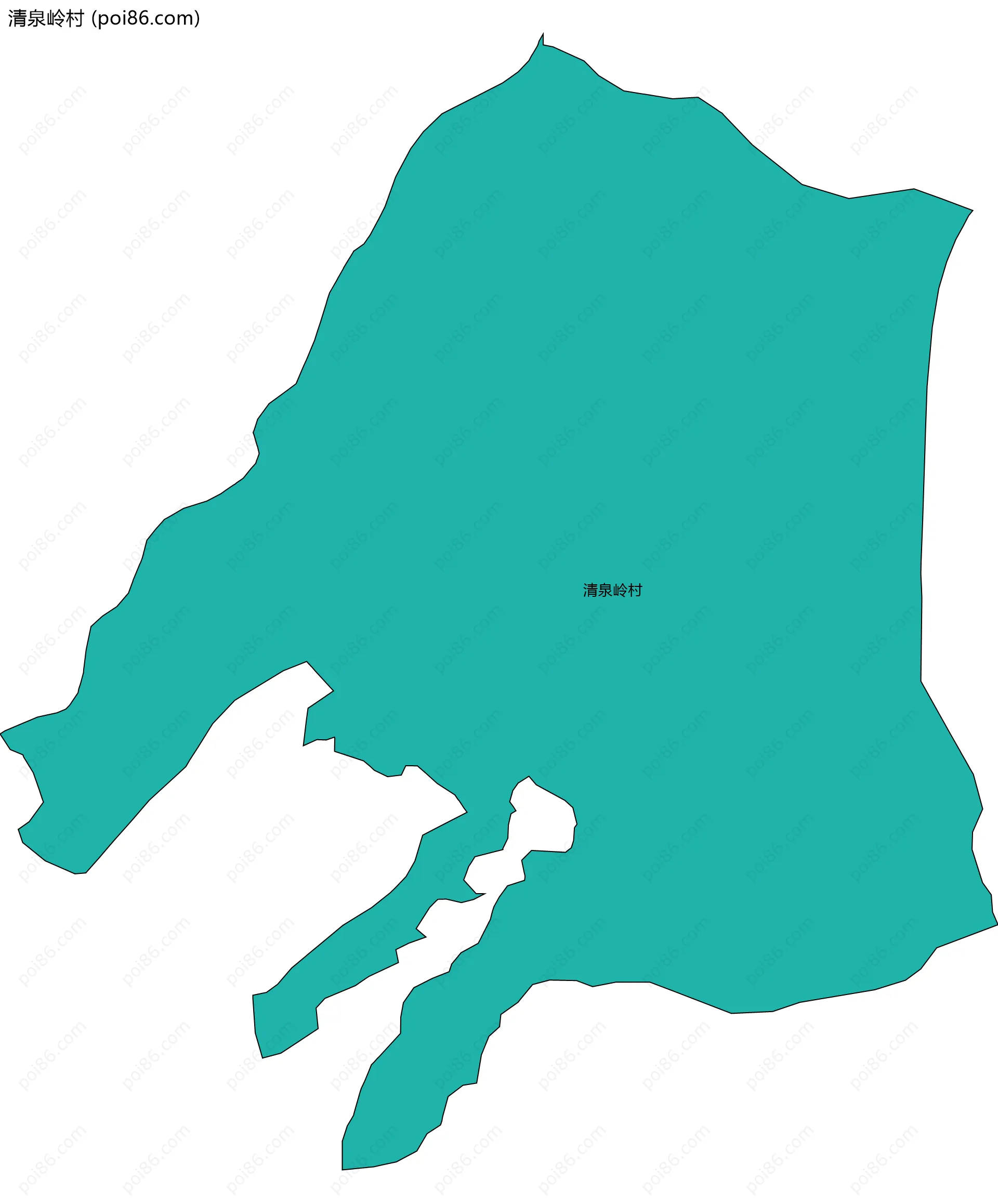 清泉岭村边界地图