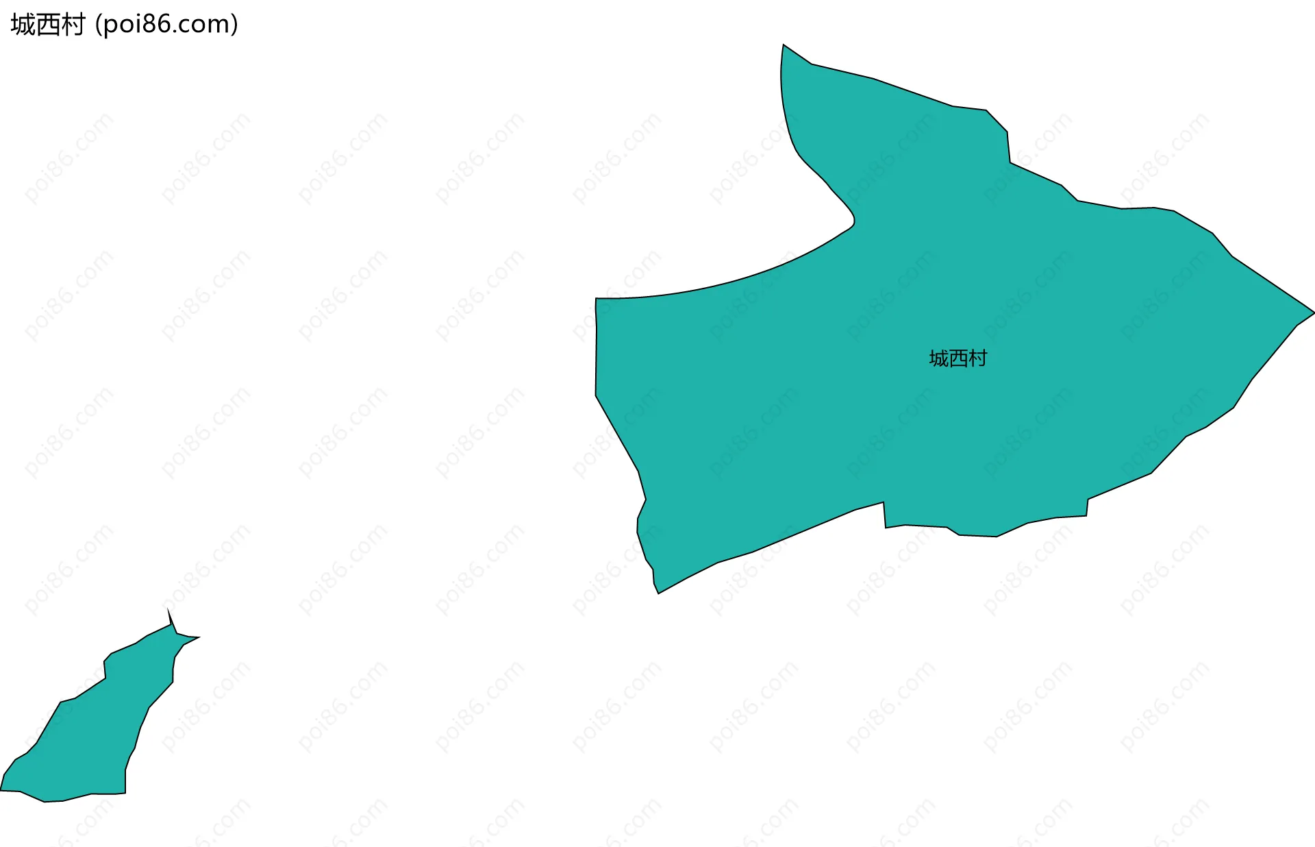 城西村边界地图