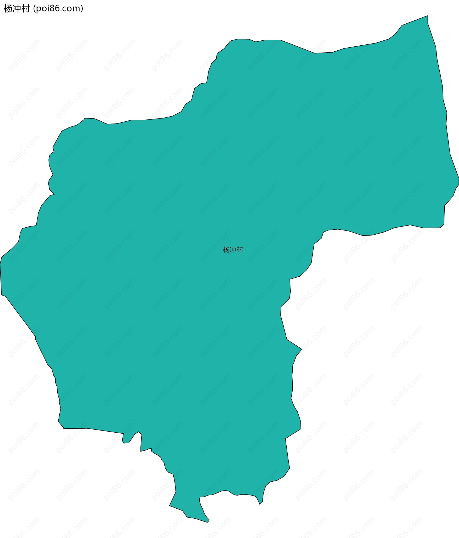 杨冲村边界地图