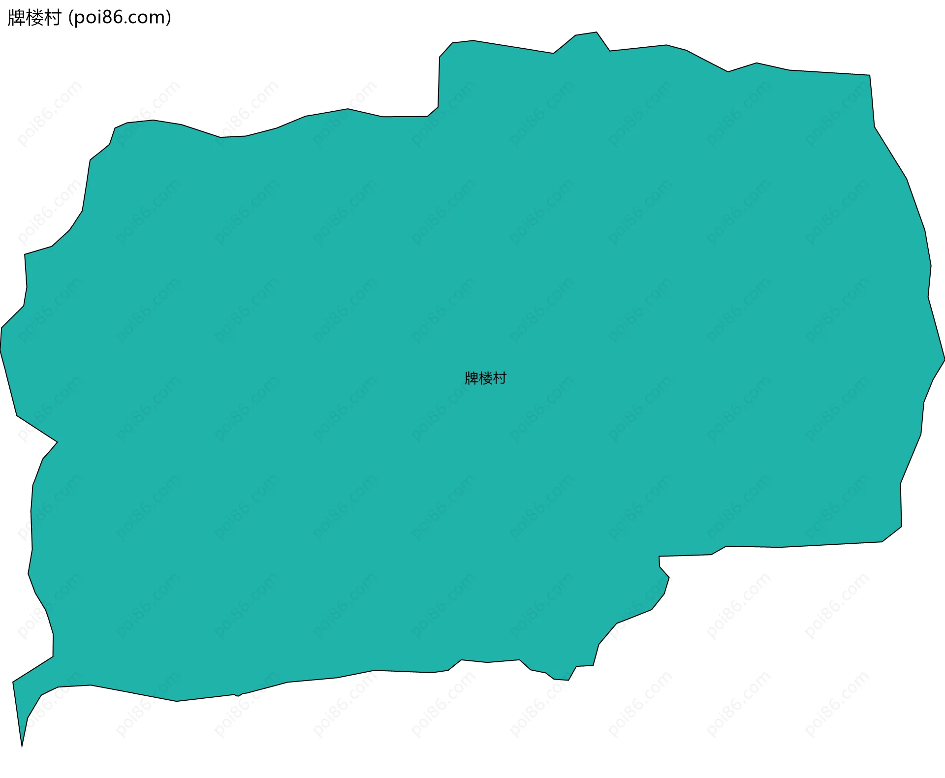 牌楼村边界地图