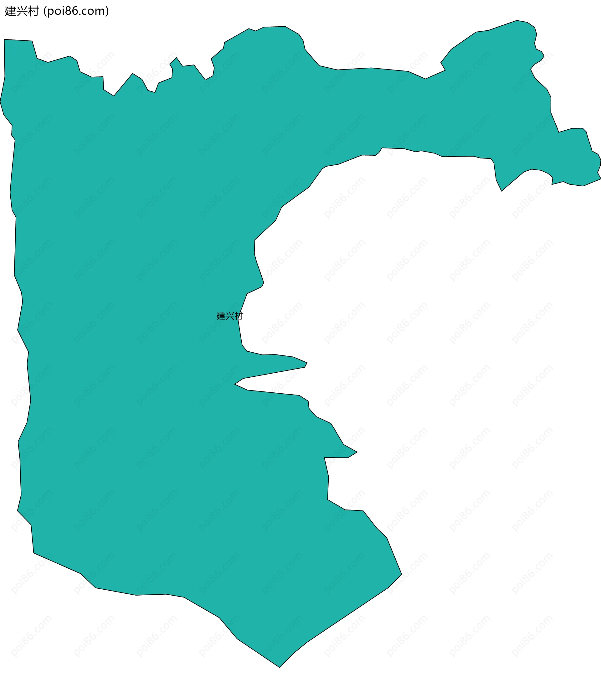 建兴村边界地图