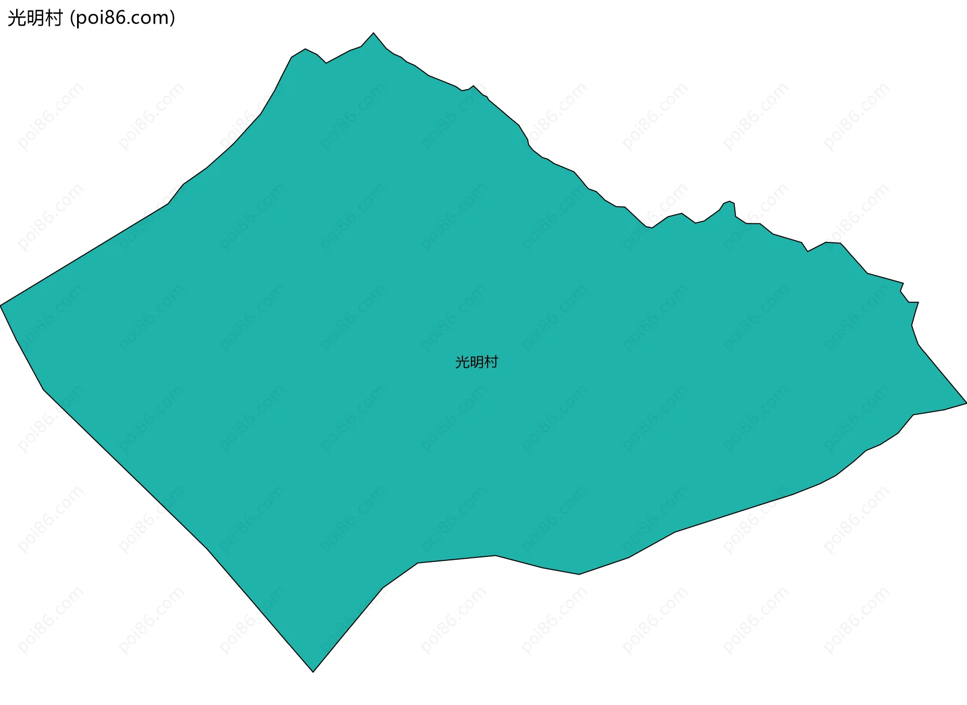 光明村边界地图