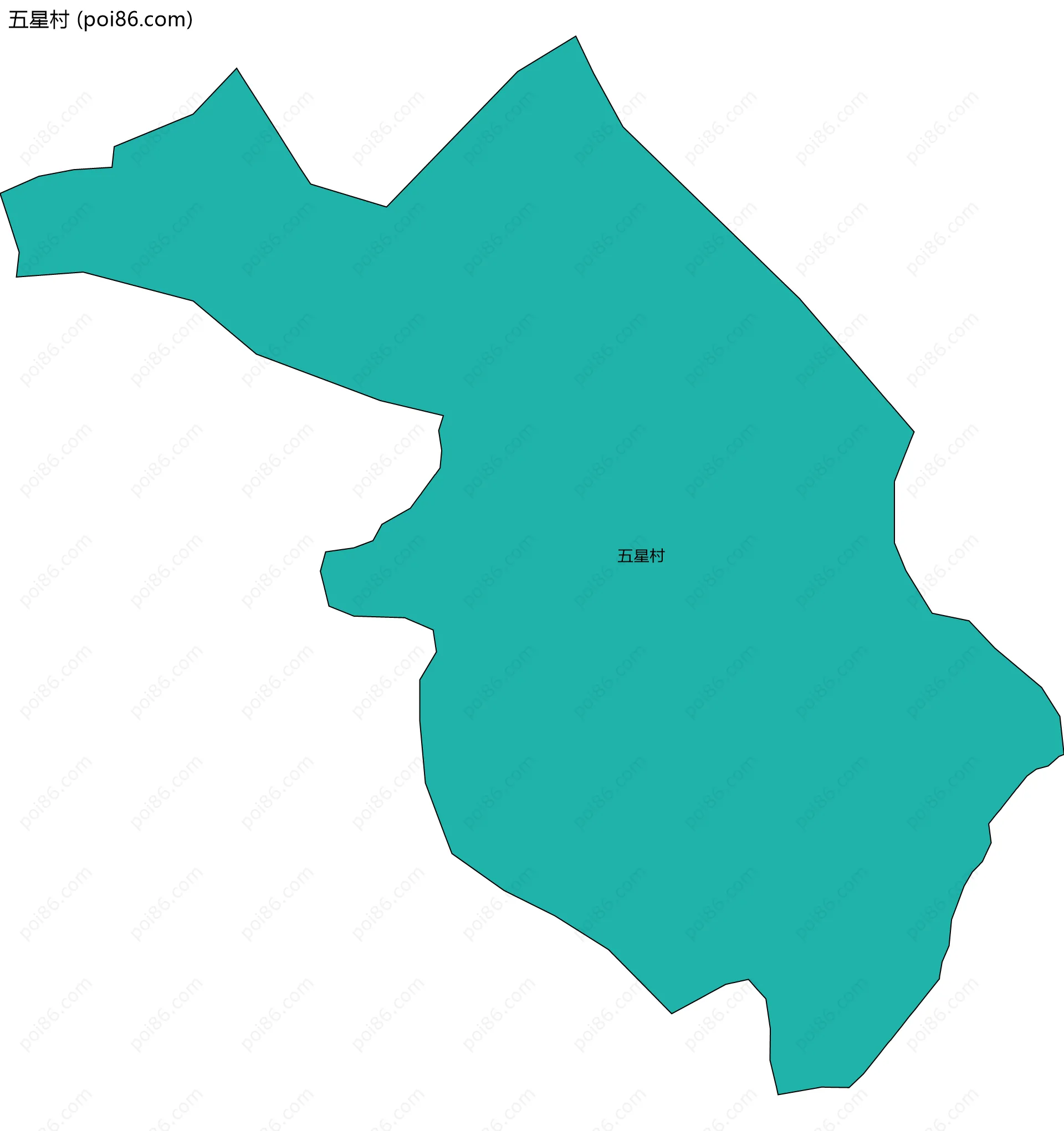五星村边界地图