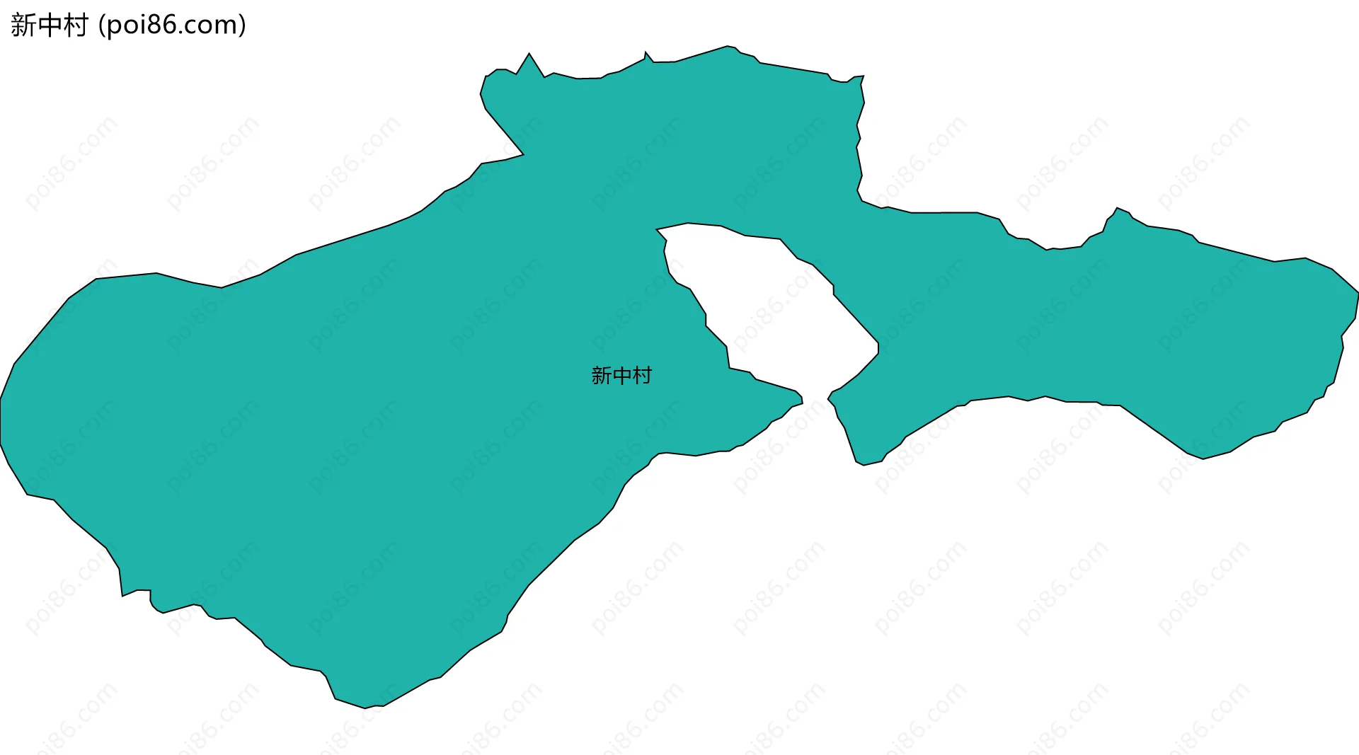 新中村边界地图