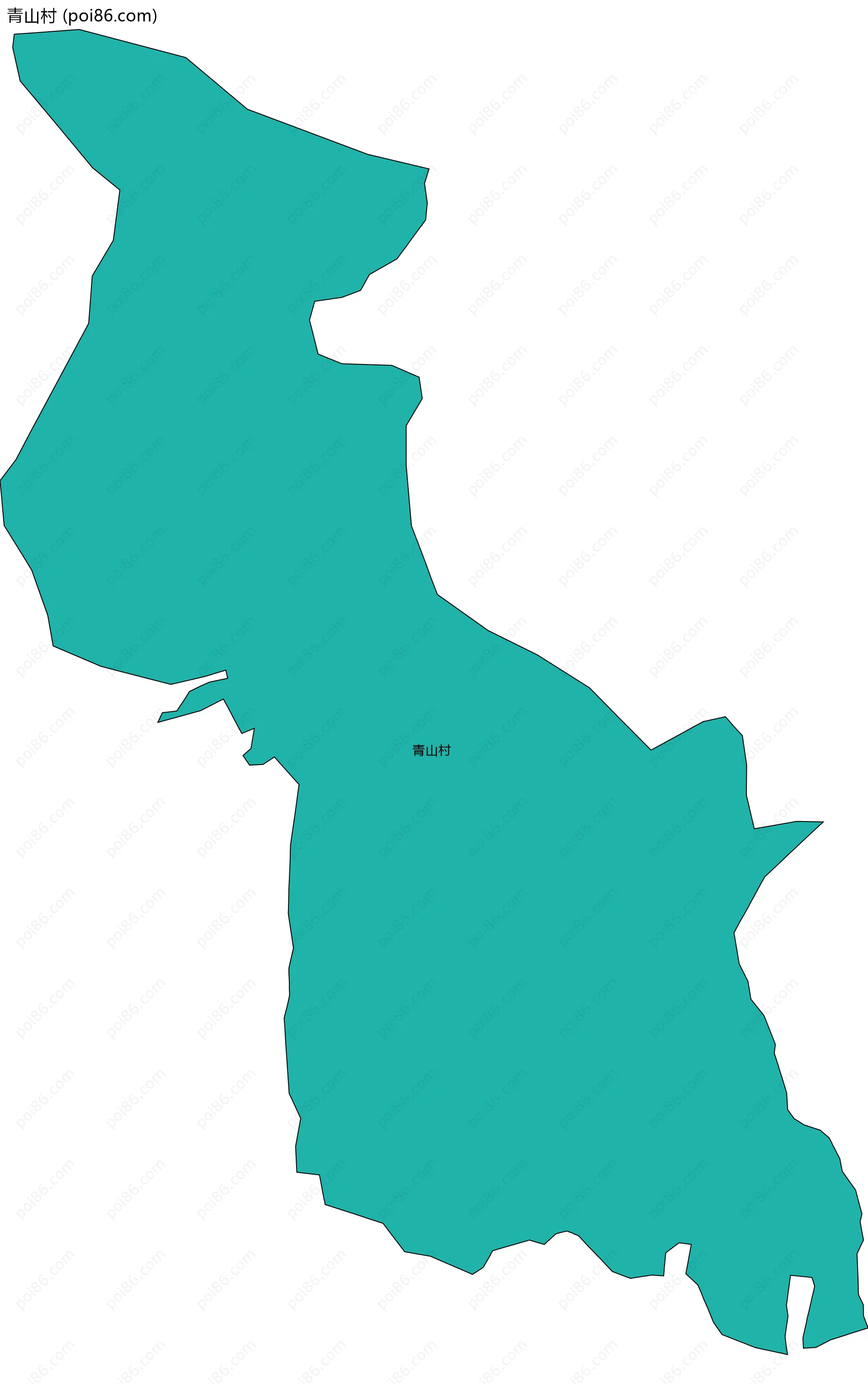 青山村边界地图