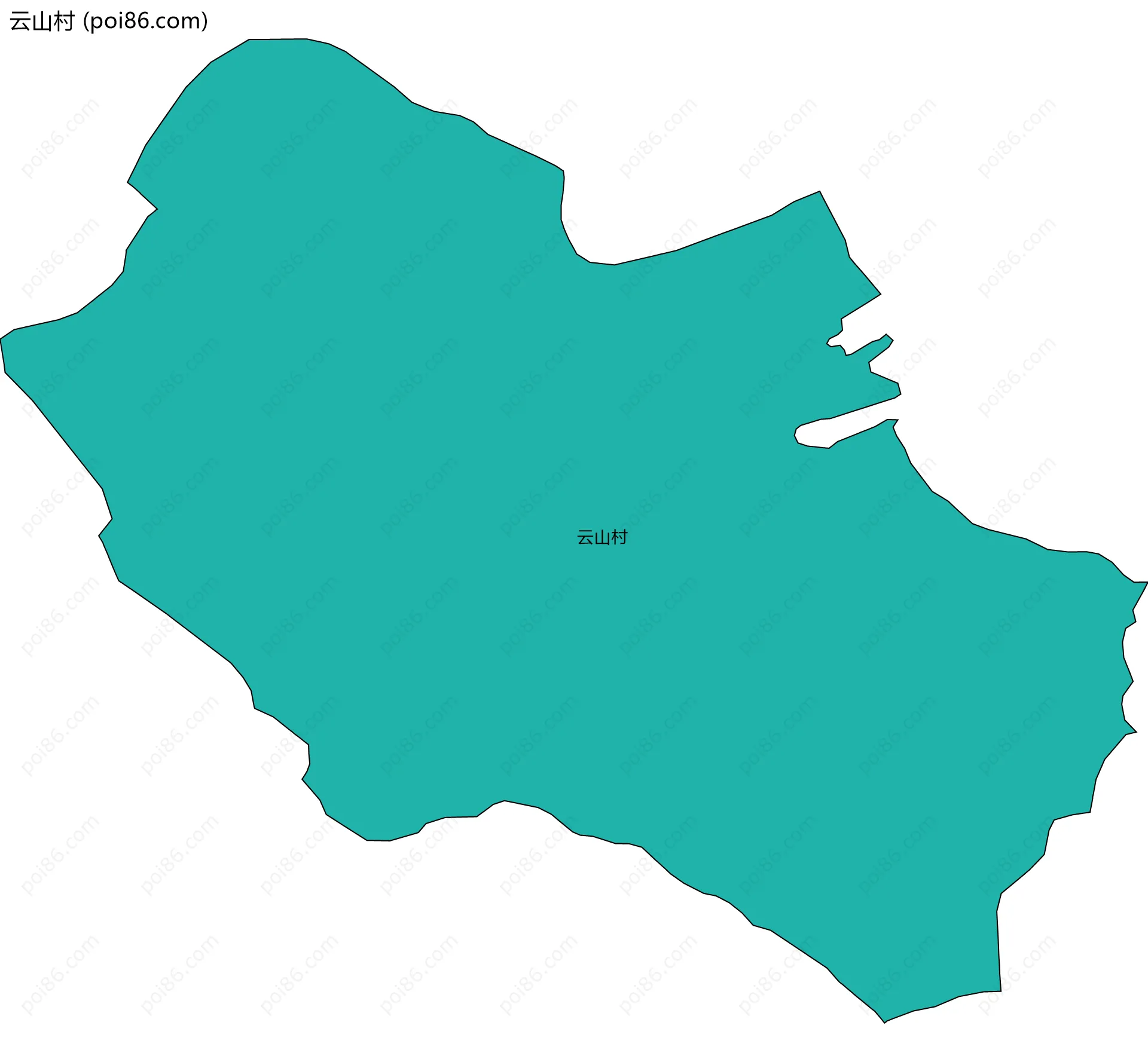 云山村边界地图