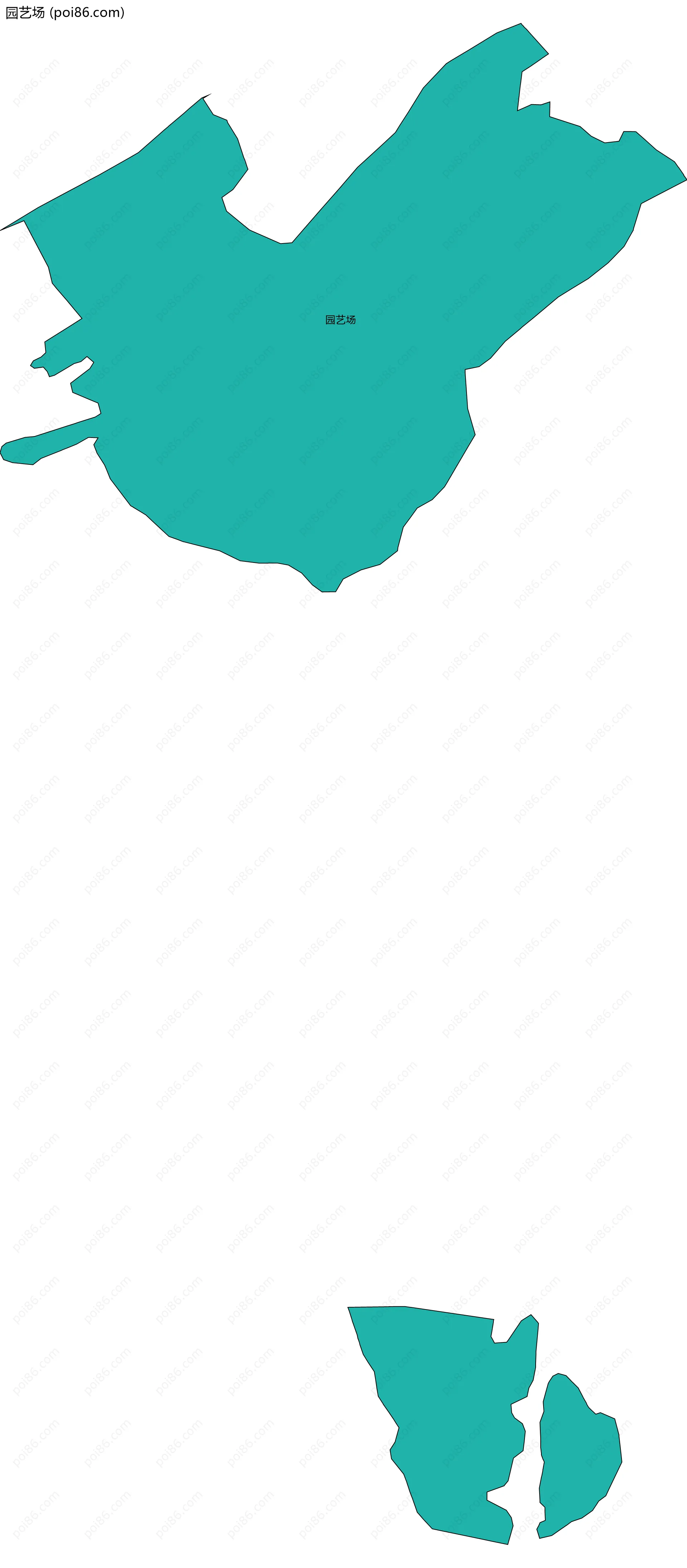 园艺场边界地图