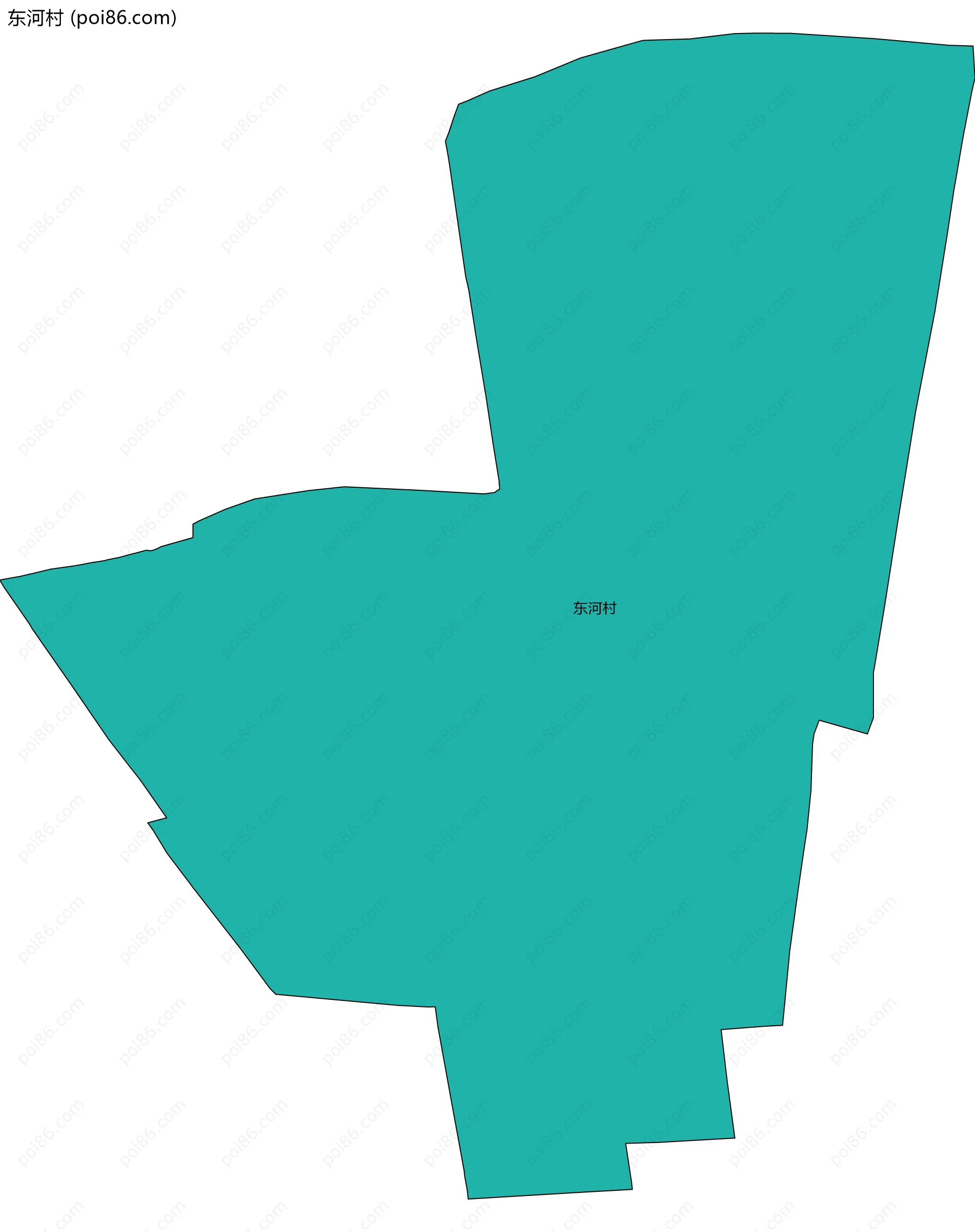 东河村边界地图