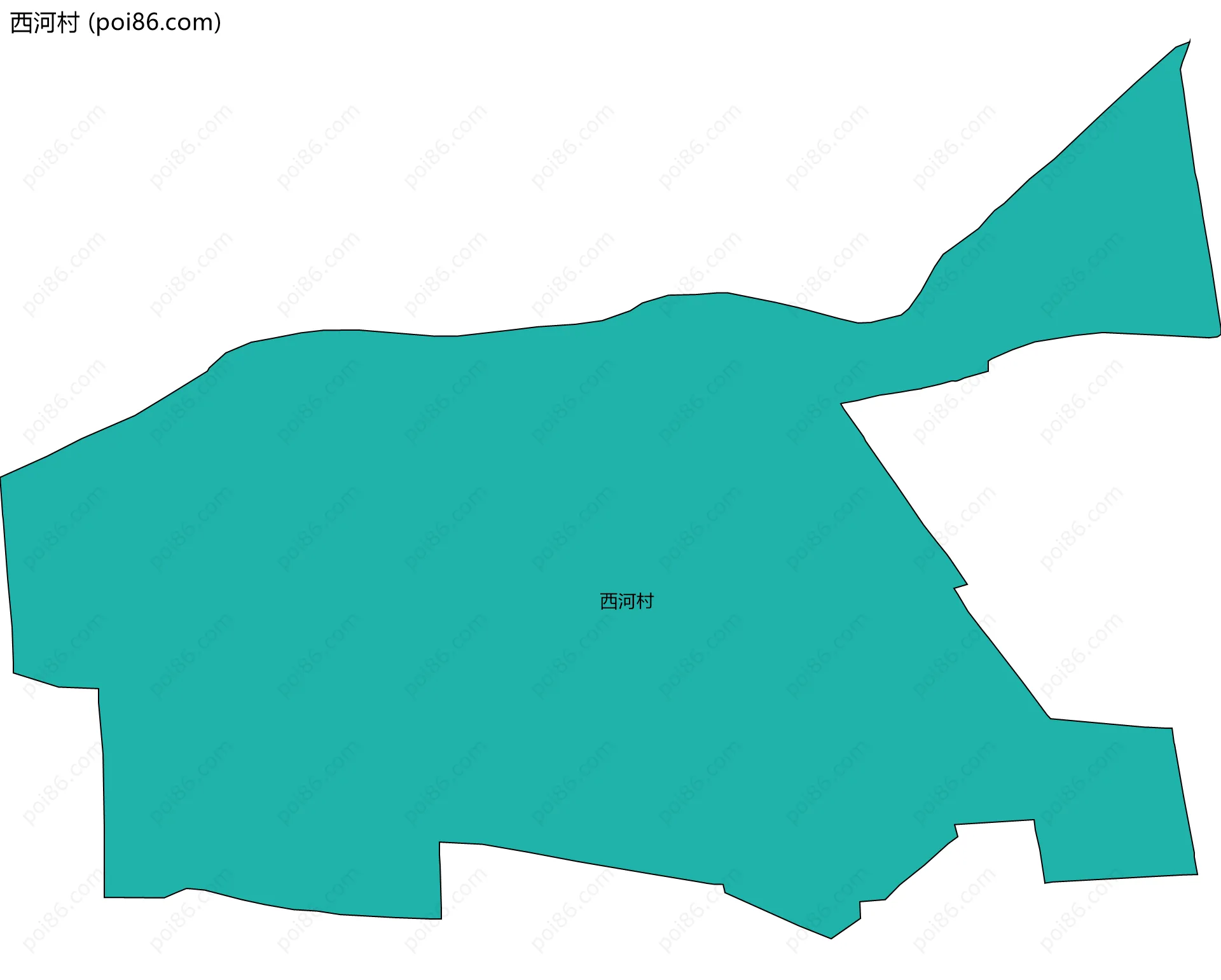 西河村边界地图