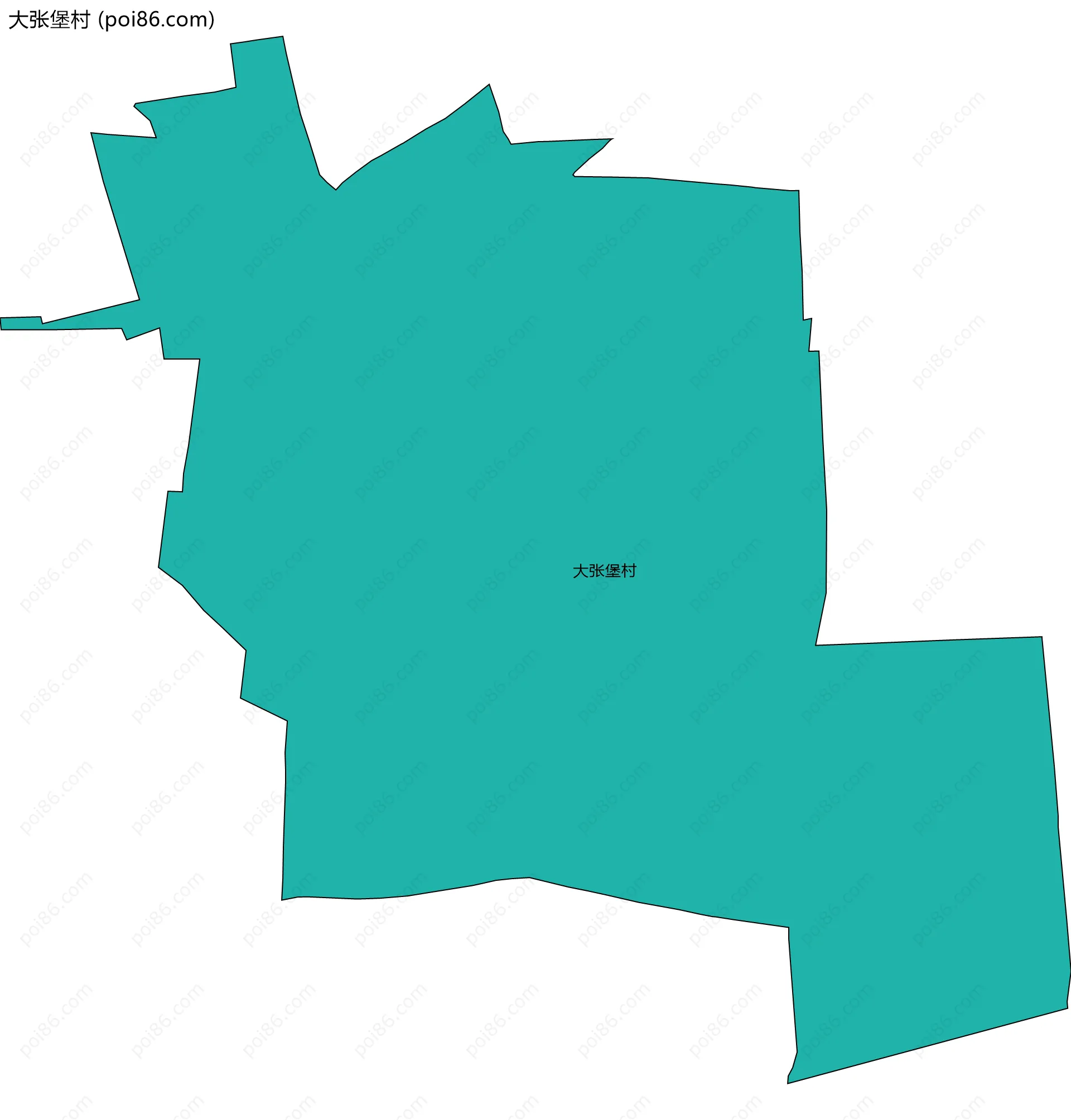 大张堡村边界地图