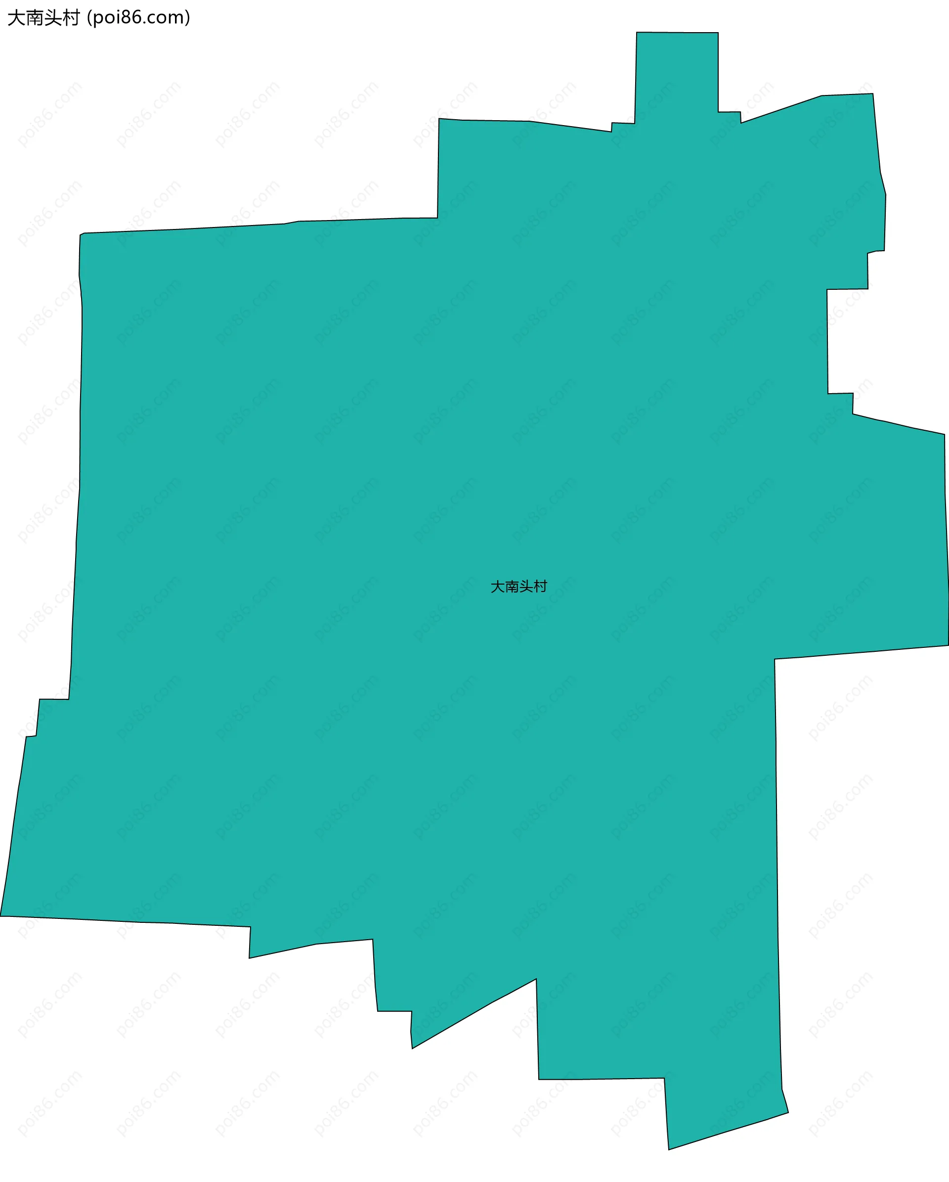 大南头村边界地图