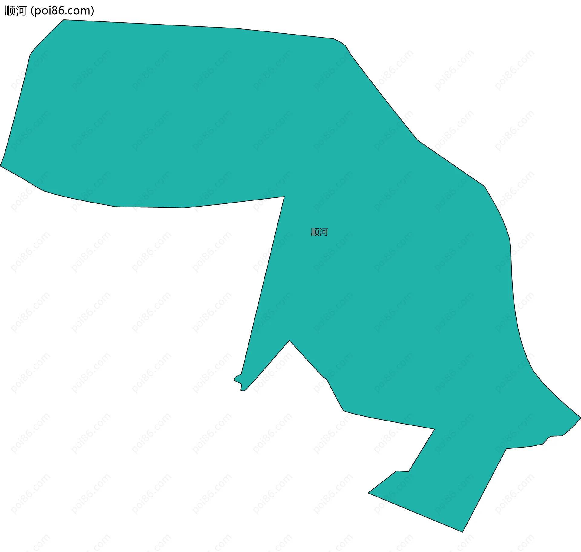 顺河边界地图