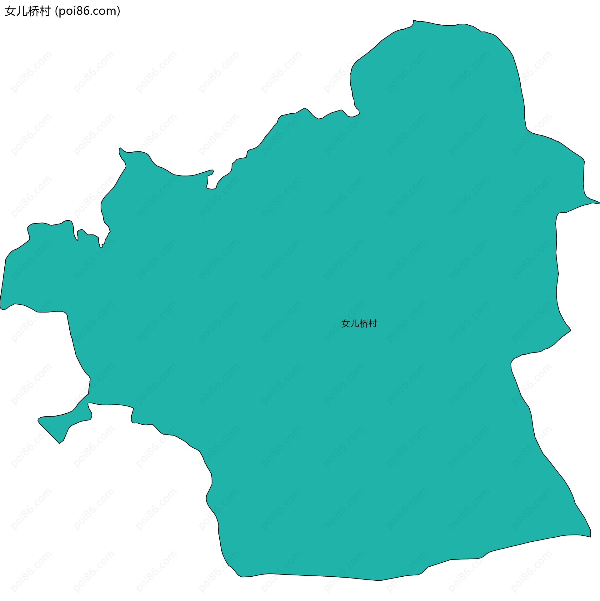 女儿桥村边界地图
