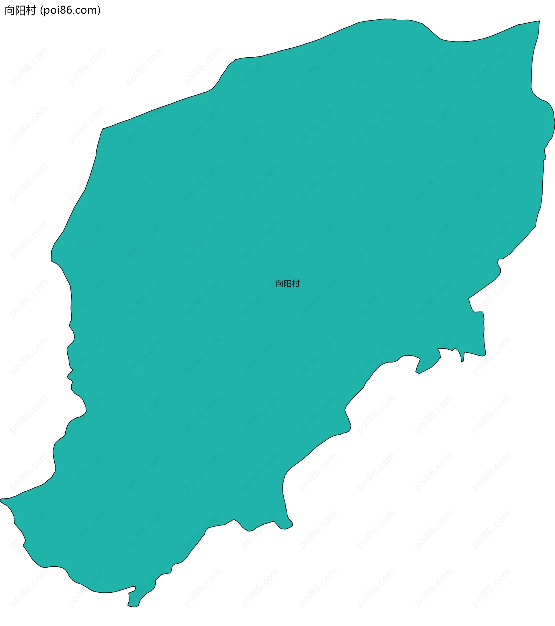 向阳村边界地图