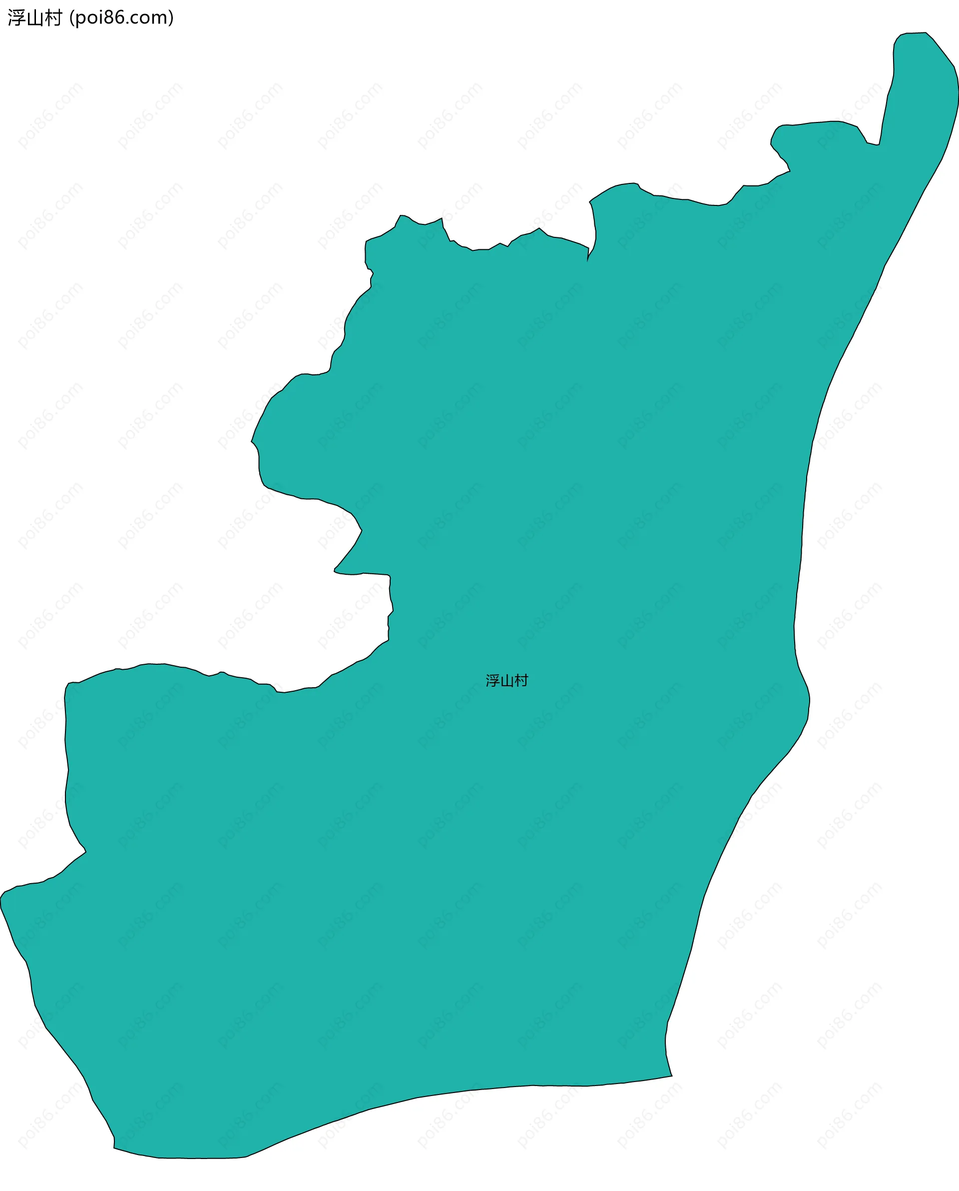 浮山村边界地图