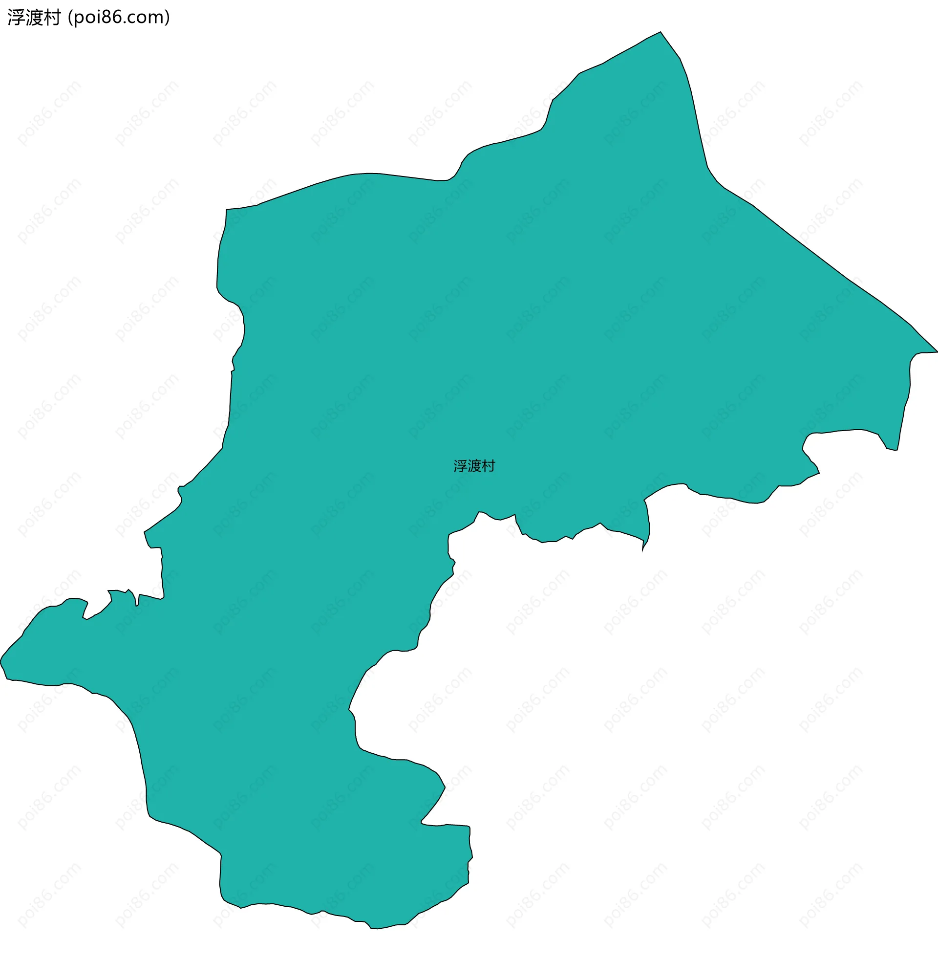 浮渡村边界地图