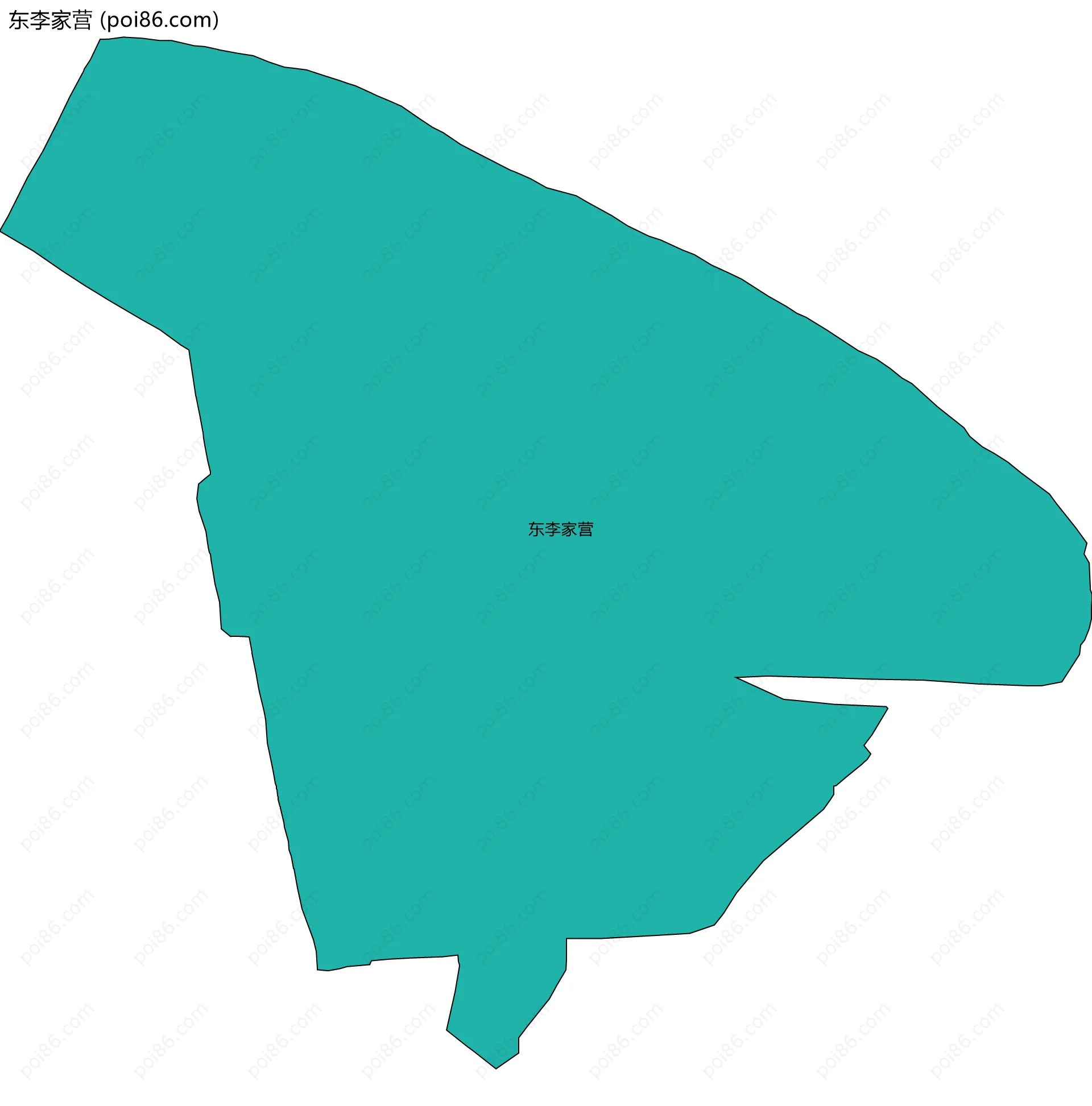 东李家营边界地图