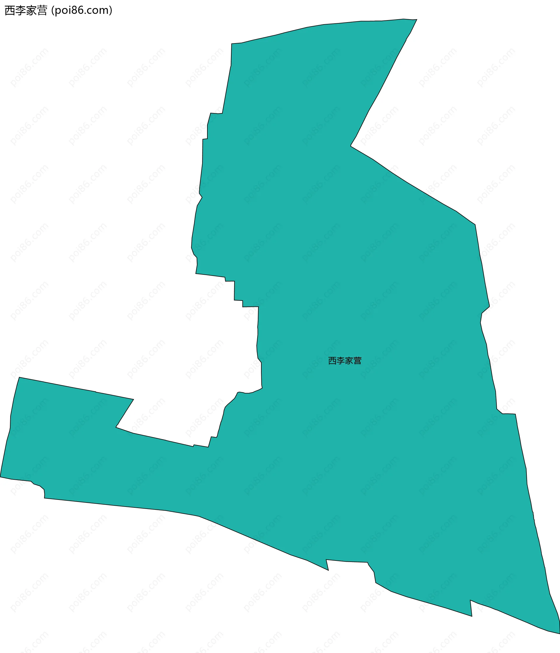 西李家营边界地图