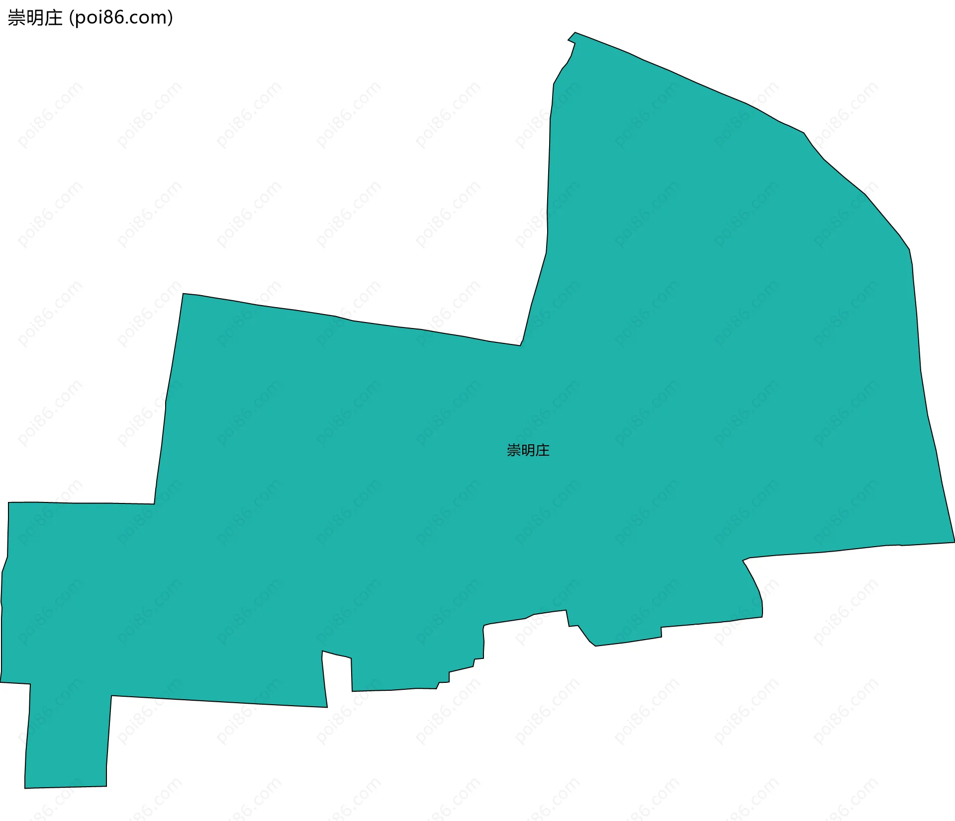 崇明庄边界地图