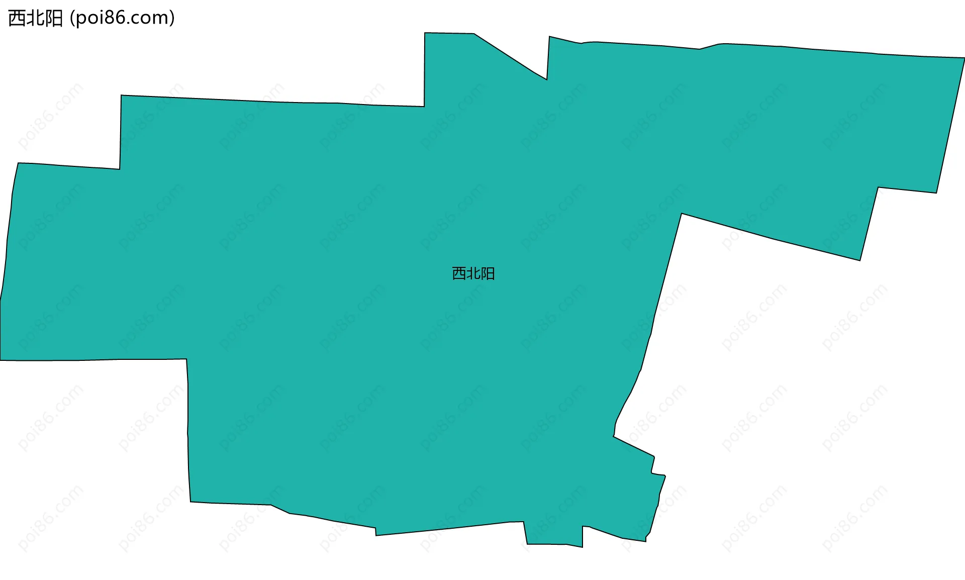 西北阳边界地图