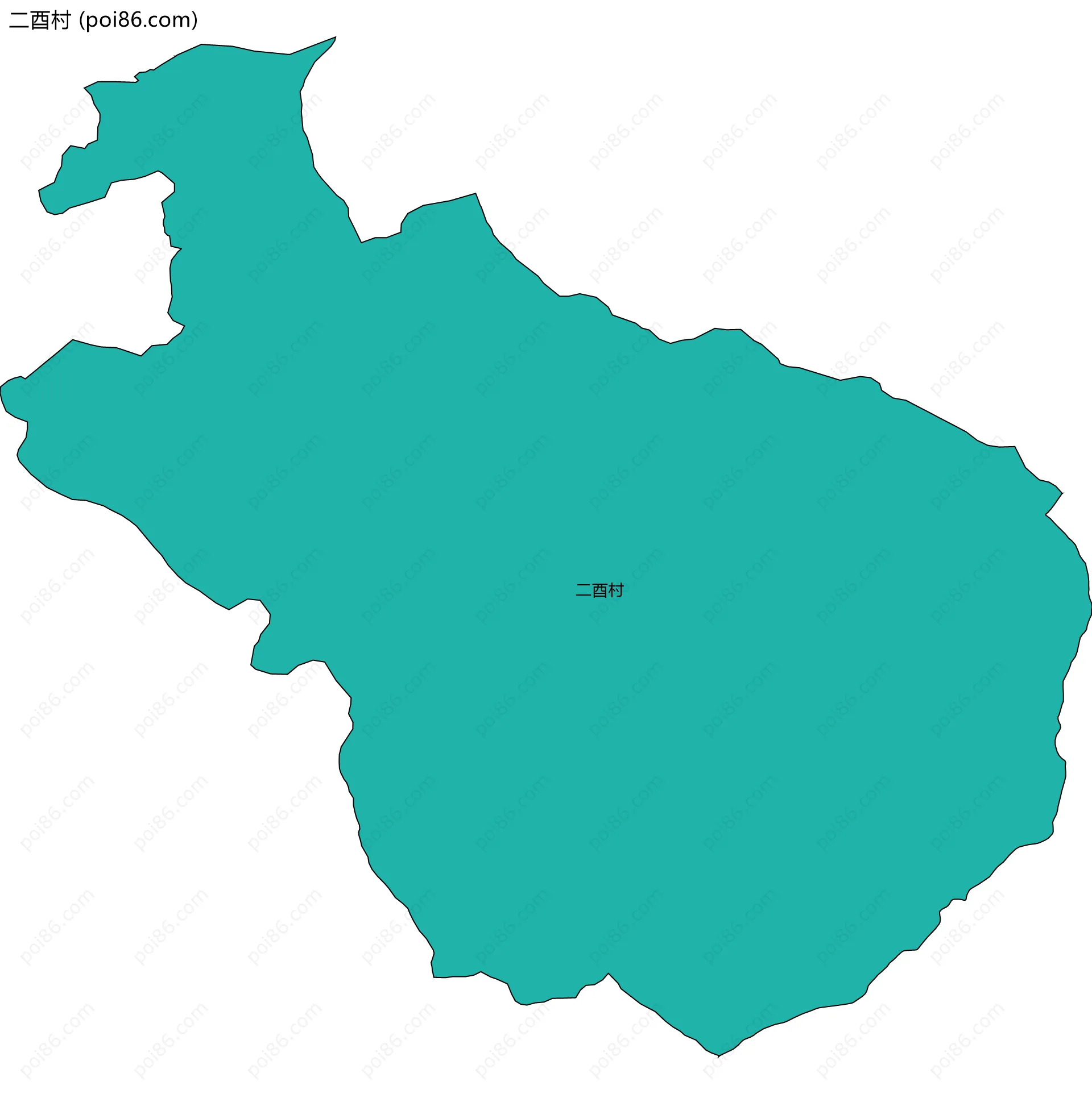 二酉村边界地图