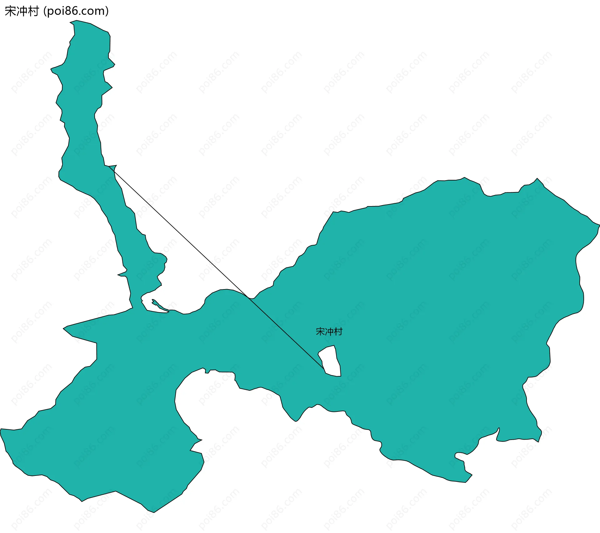 宋冲村边界地图