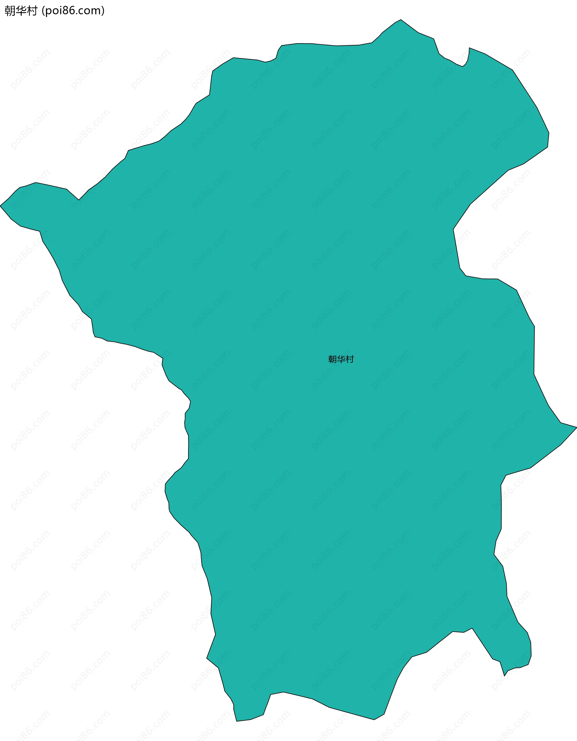 朝华村边界地图