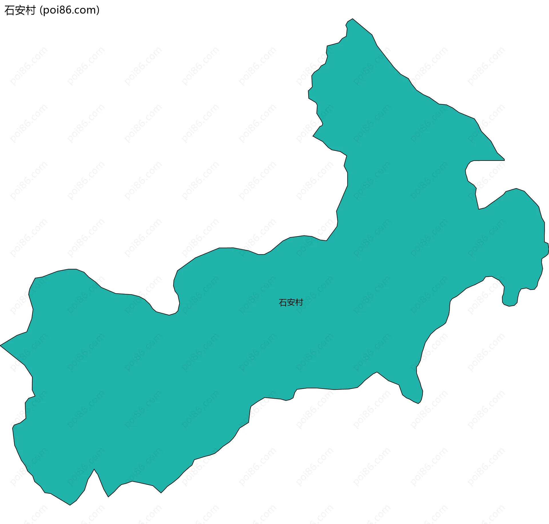 石安村边界地图