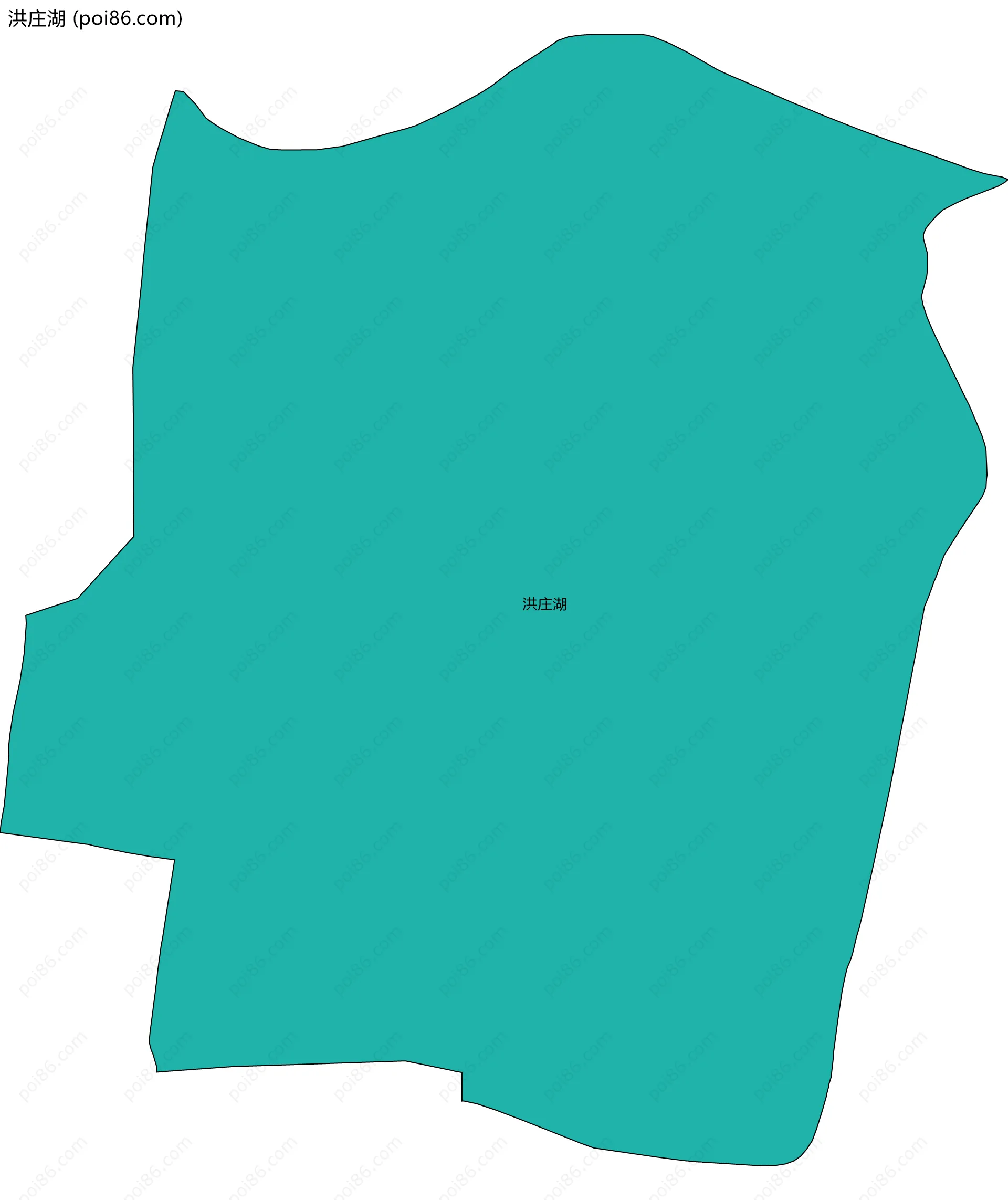 洪庄湖边界地图