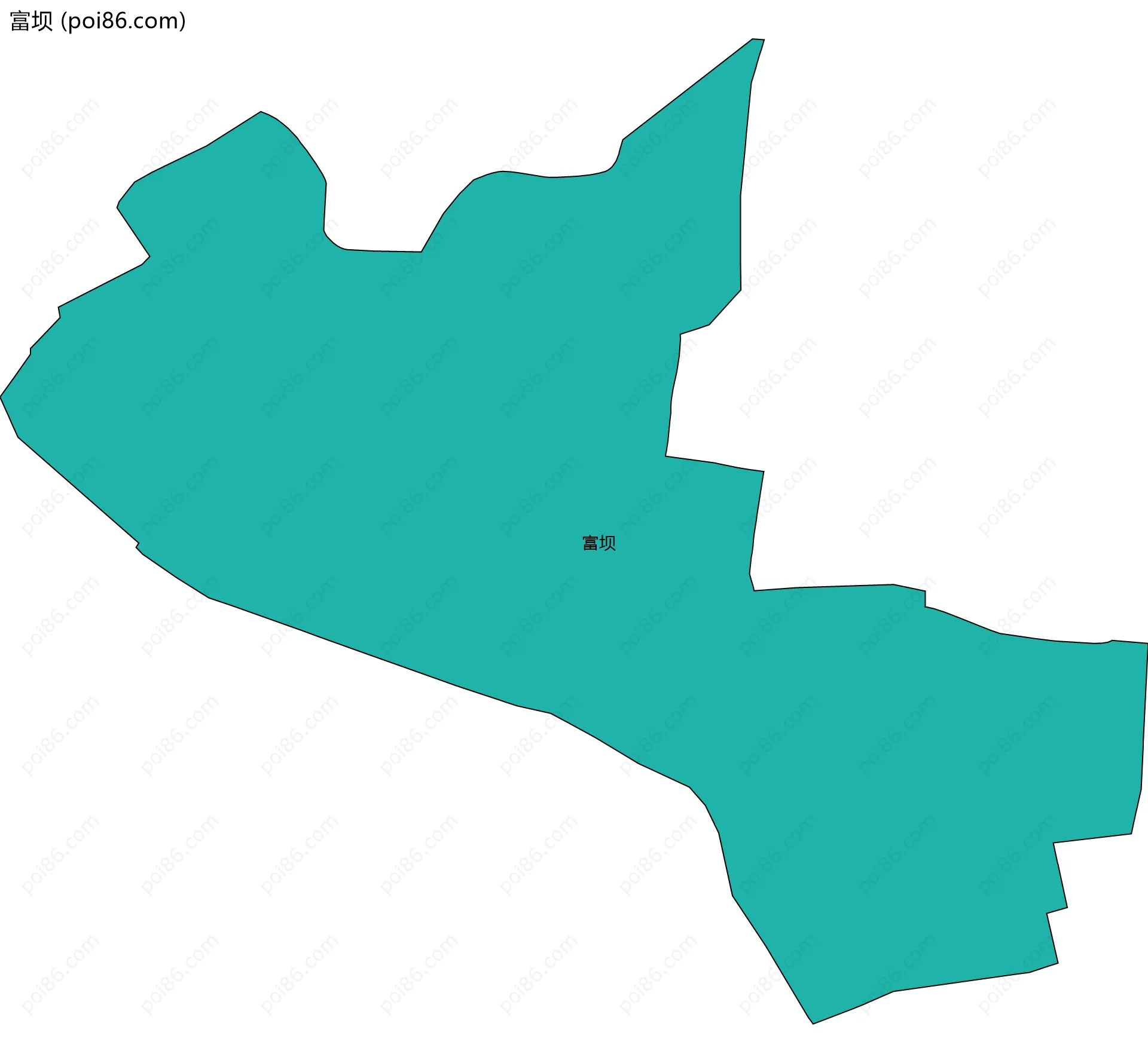富坝边界地图