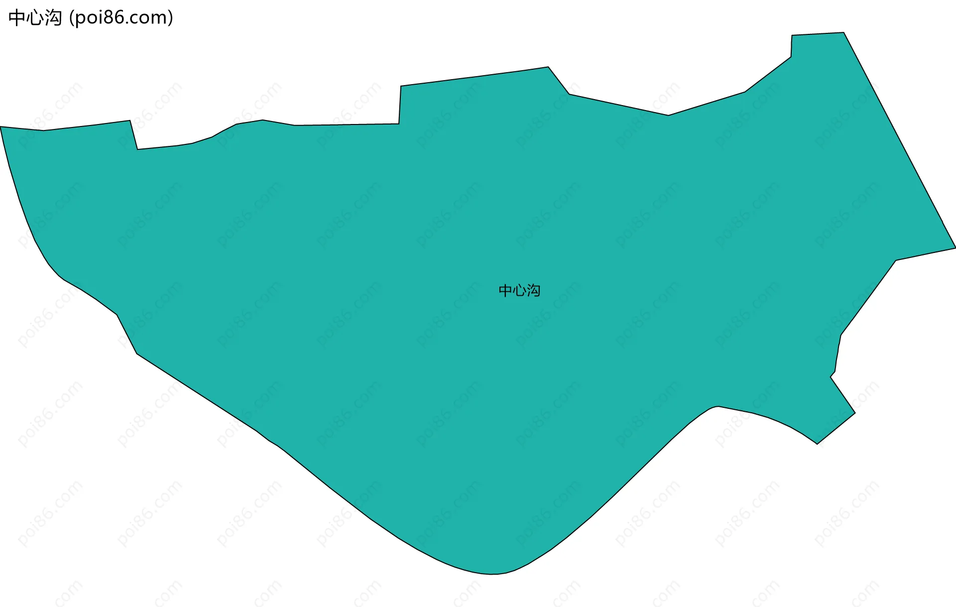 中心沟边界地图