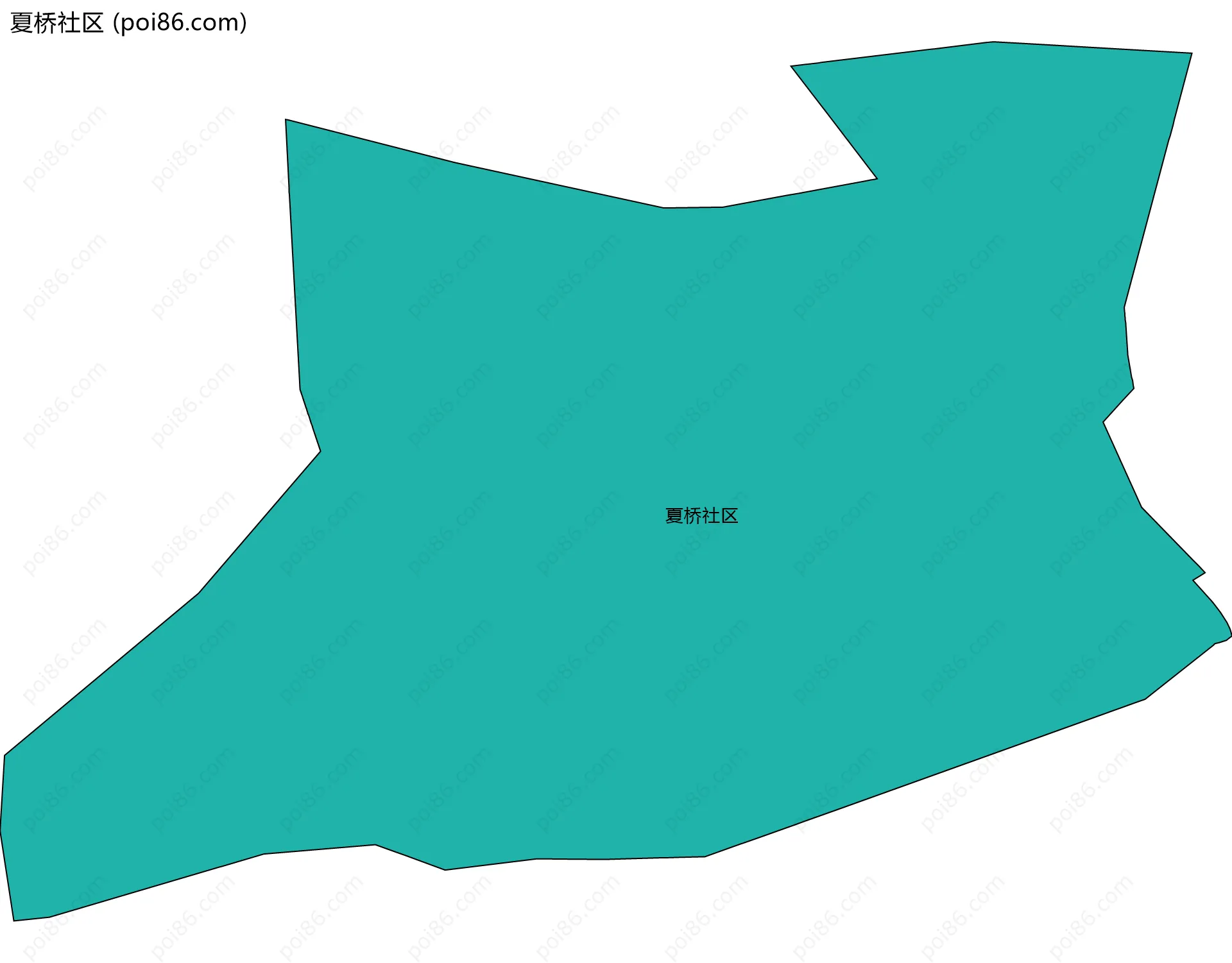 夏桥社区边界地图